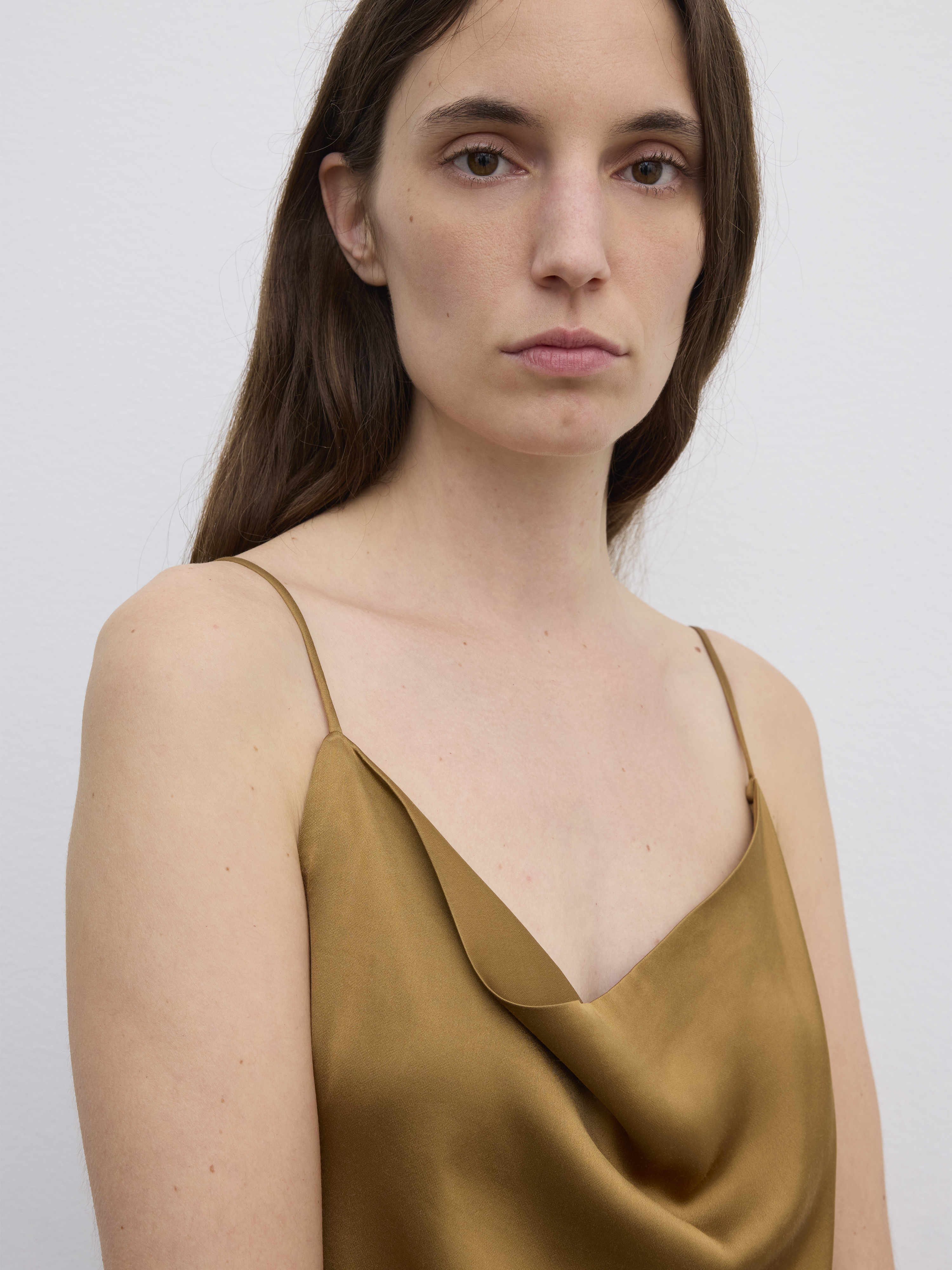 House Of Dagmar Waterfall Top In Dull Gold