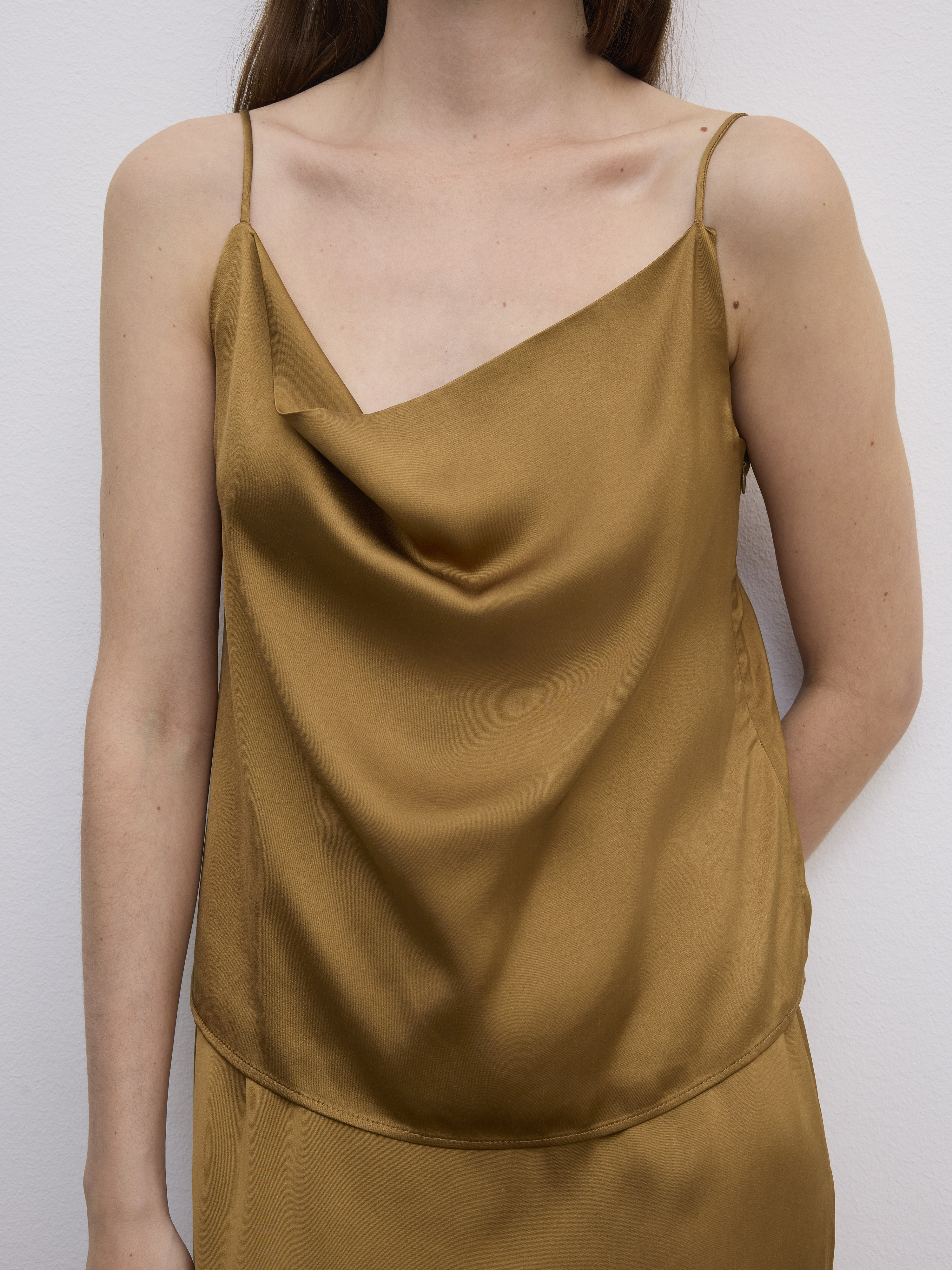 House Of Dagmar Waterfall Top In Dull Gold