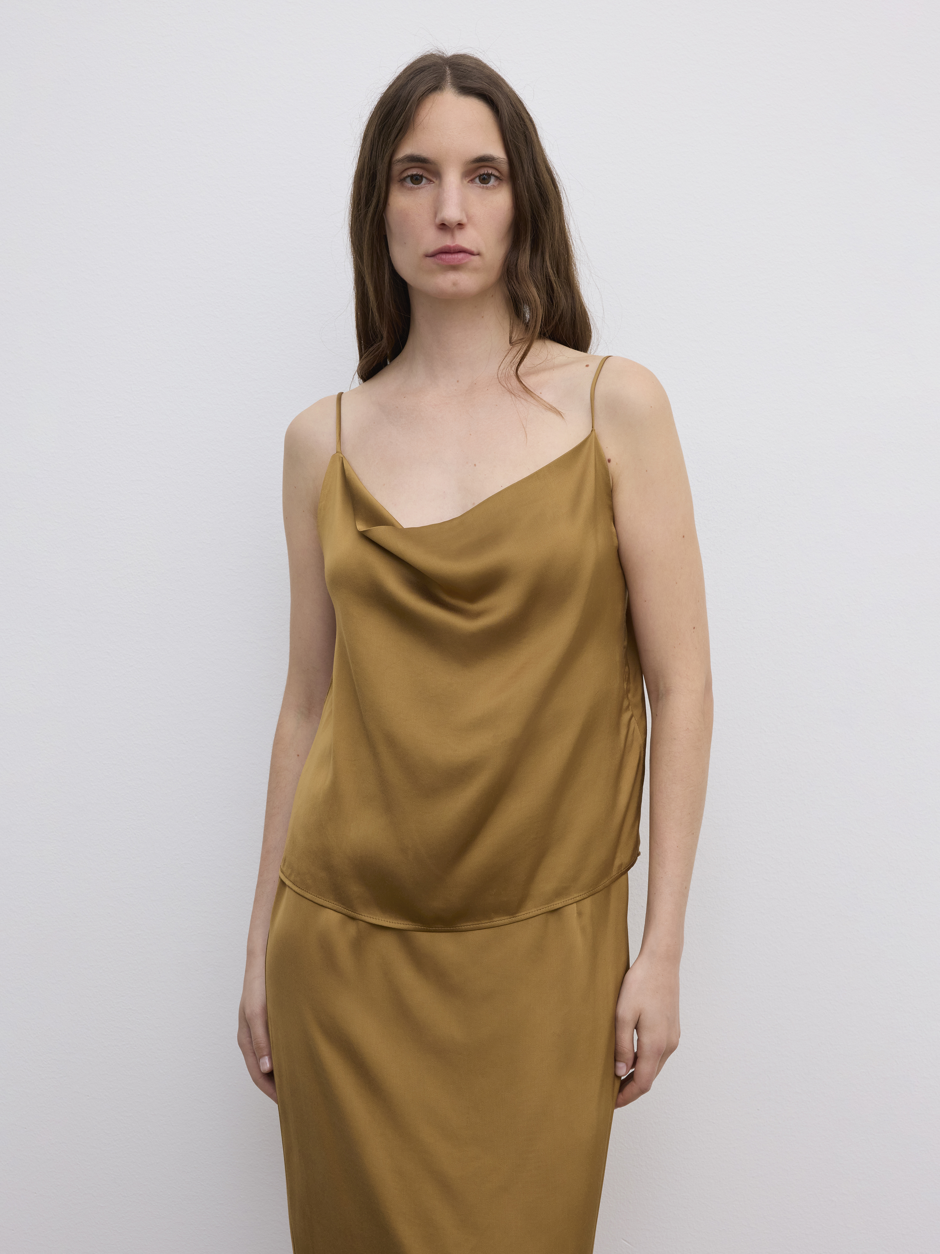 House Of Dagmar Waterfall Top In Dull Gold