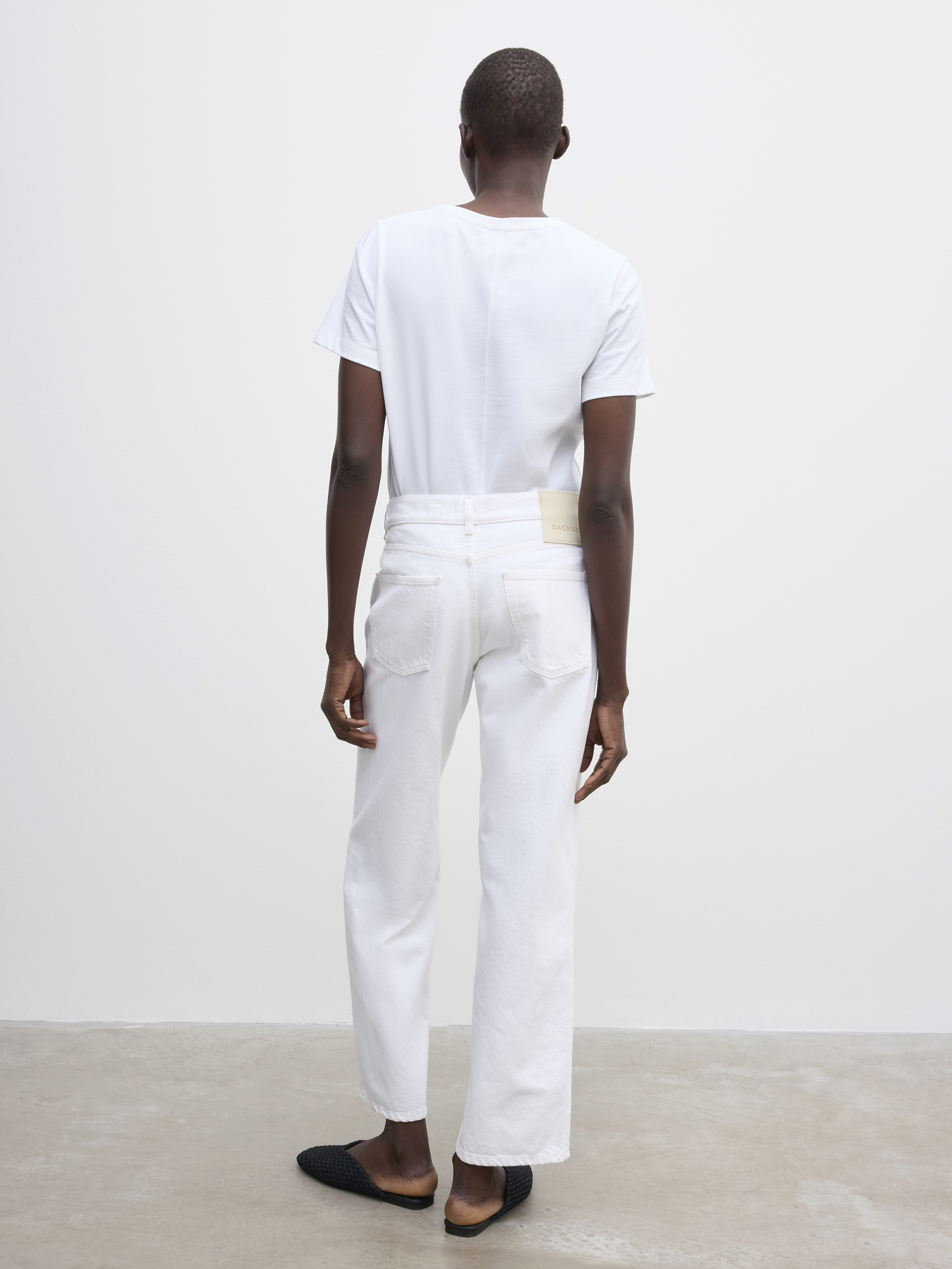 House Of Dagmar Cropped Denim In White