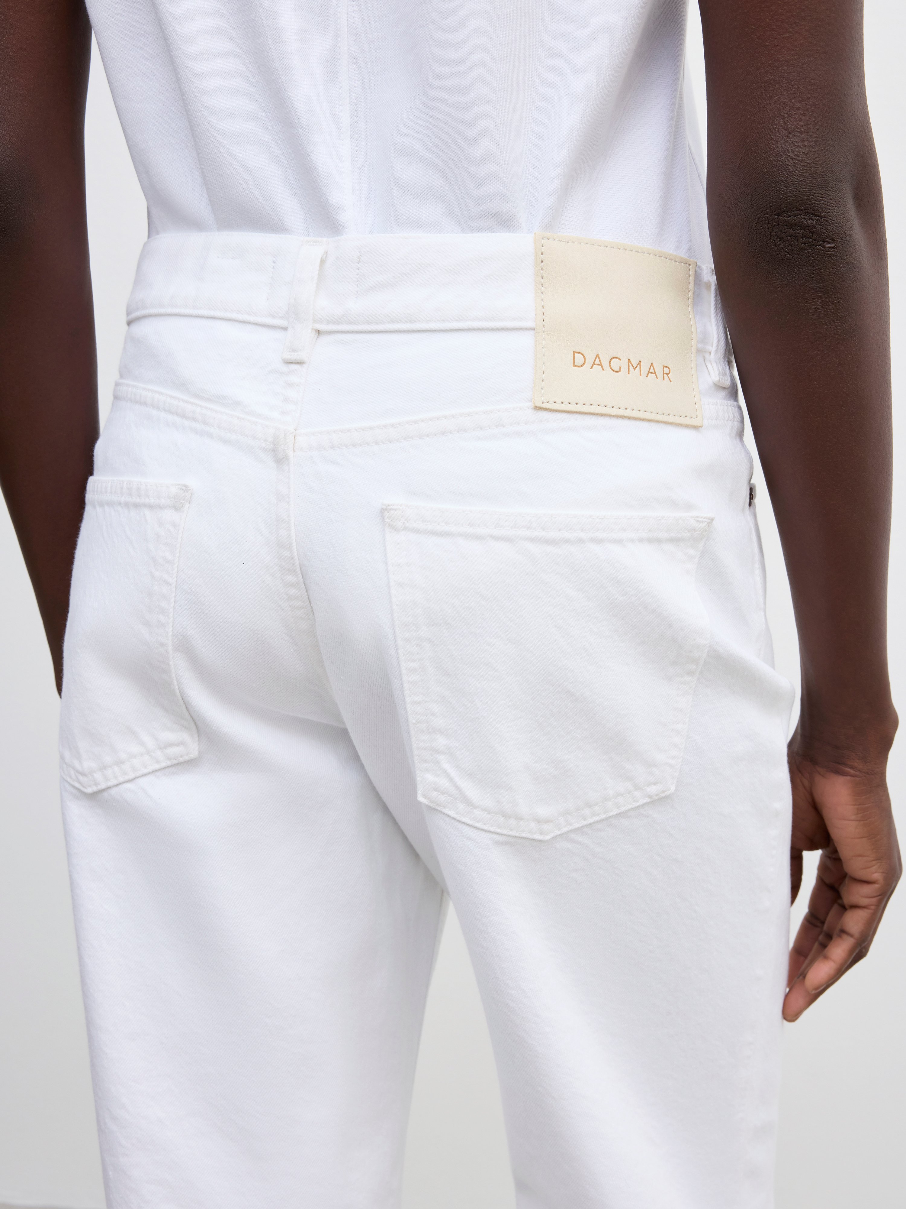 House Of Dagmar Cropped Denim In White