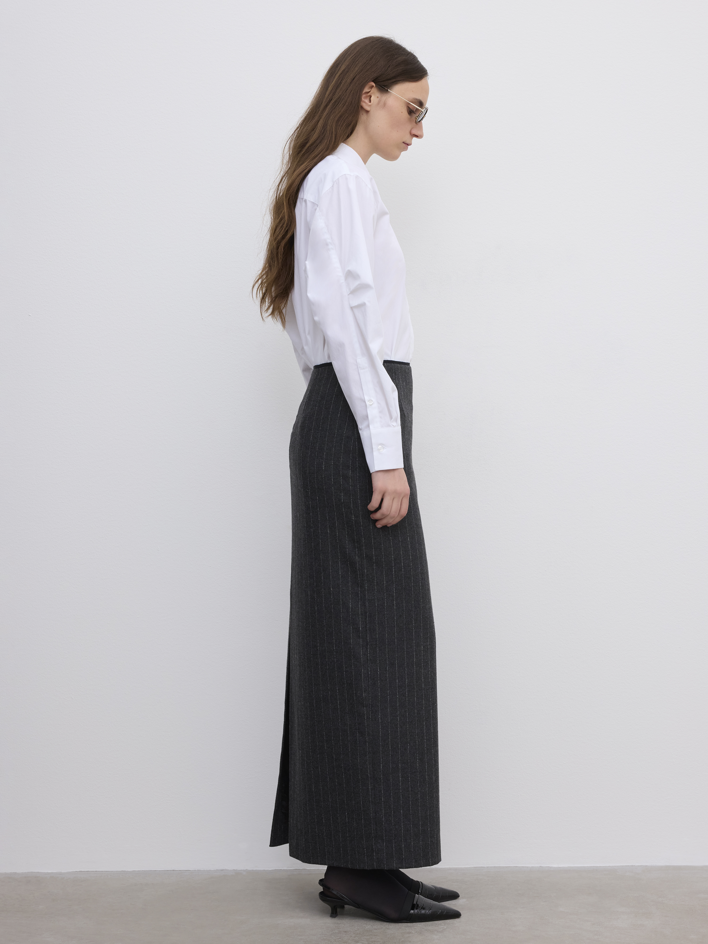House Of Dagmar Pencil Maxi Skirt In Gray