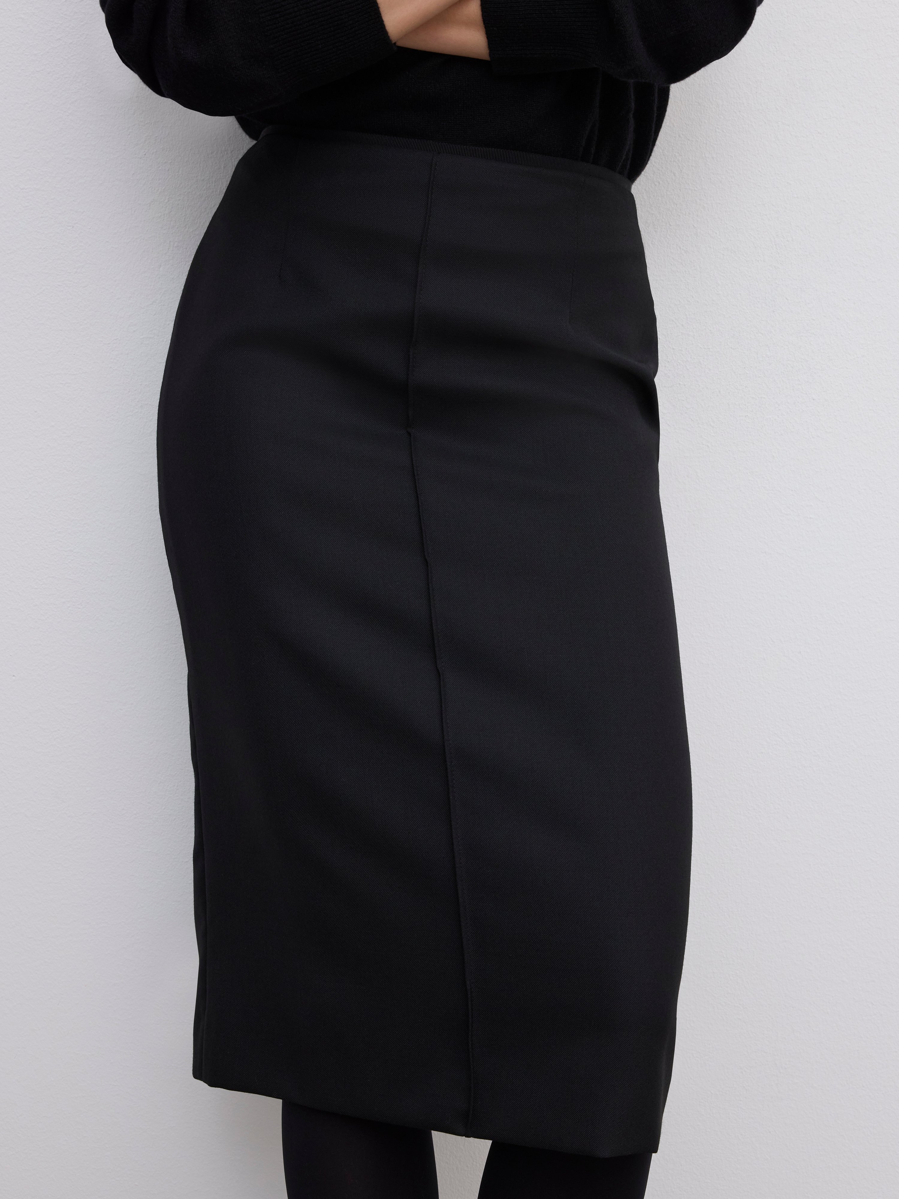 House Of Dagmar Pencil Midi Skirt In Black