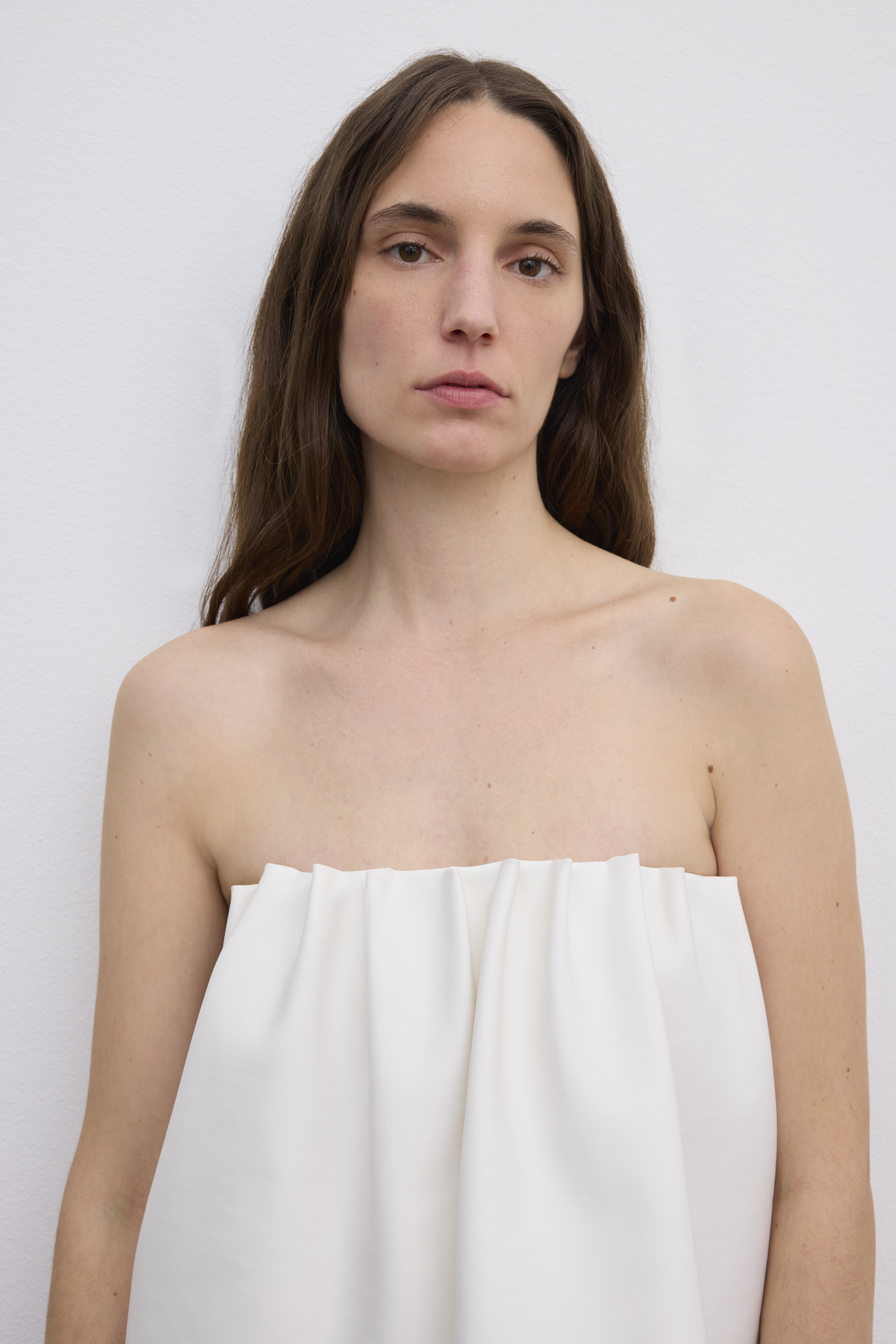 House Of Dagmar Rouched Tube Top In White