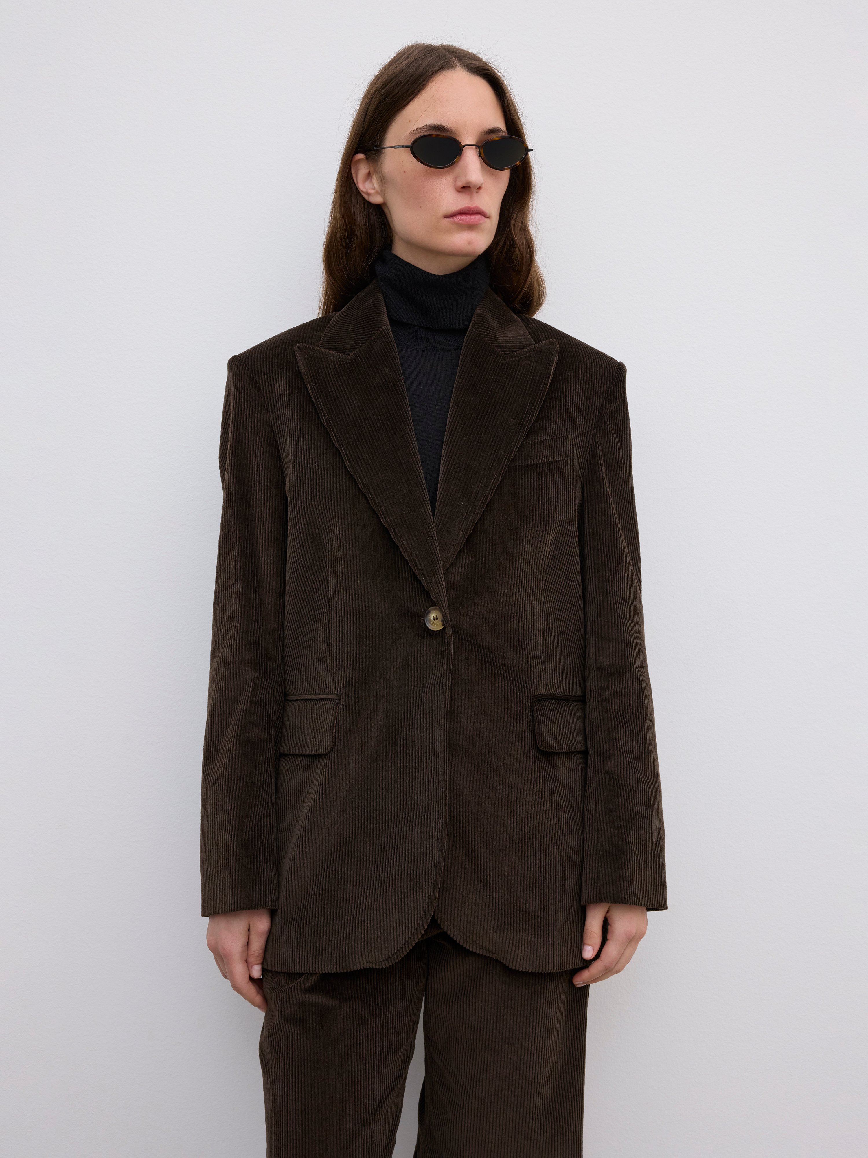 House Of Dagmar Corduroy Blazer In Brown