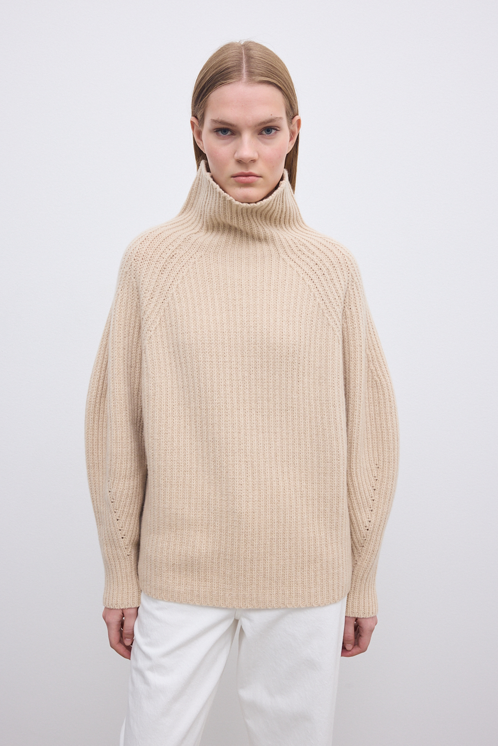 House Of Dagmar Cashmere Turtleneck In Neutral