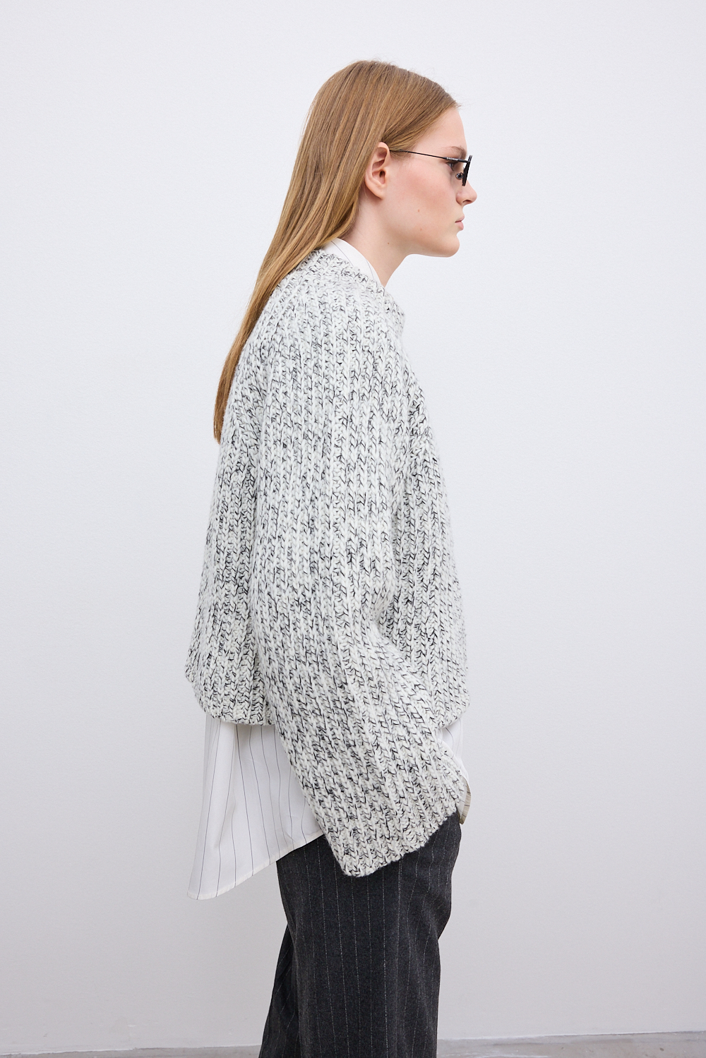House Of Dagmar Salt & Pepper Knit In Multi
