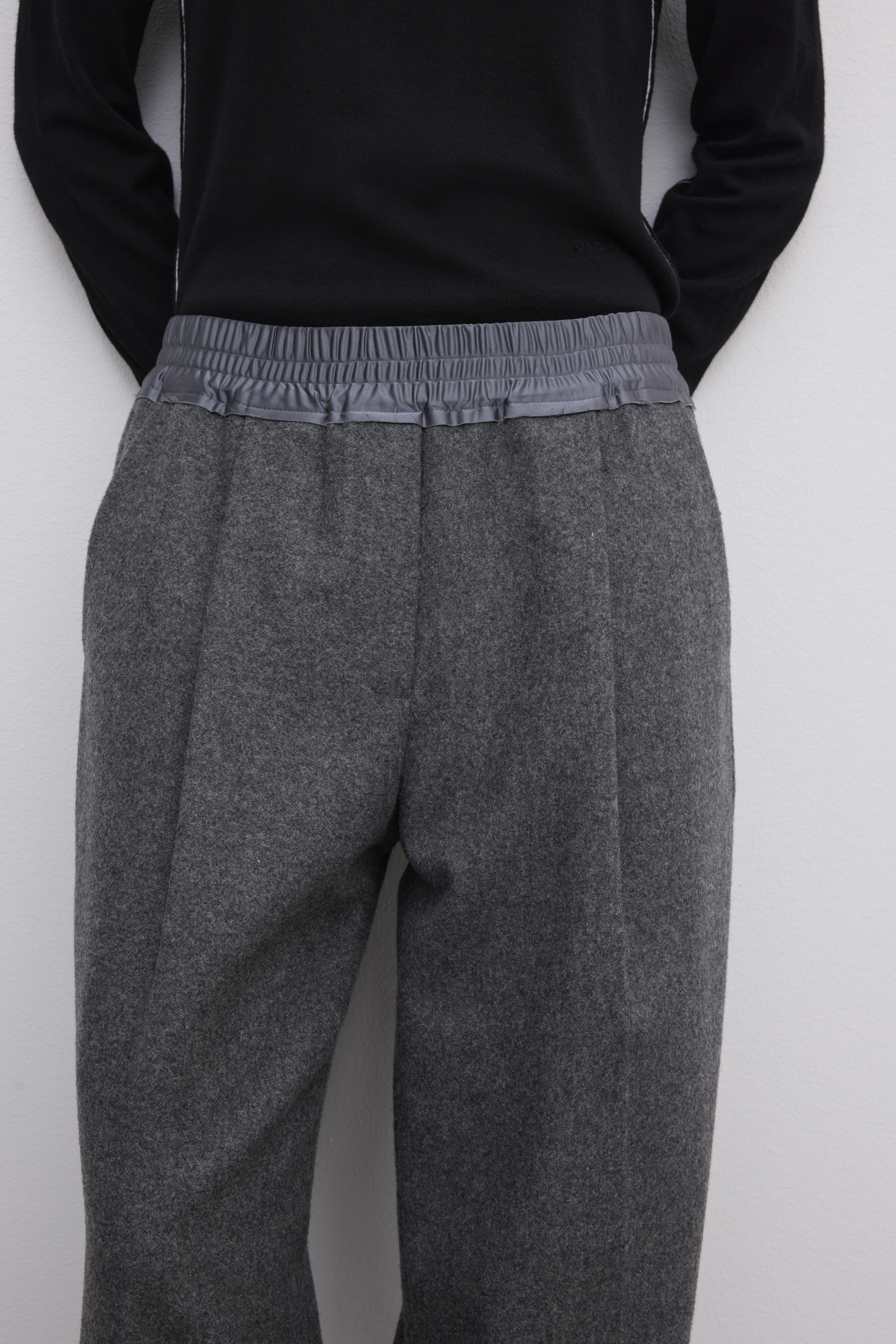 House Of Dagmar Relaxed Wool Trouser In Gray