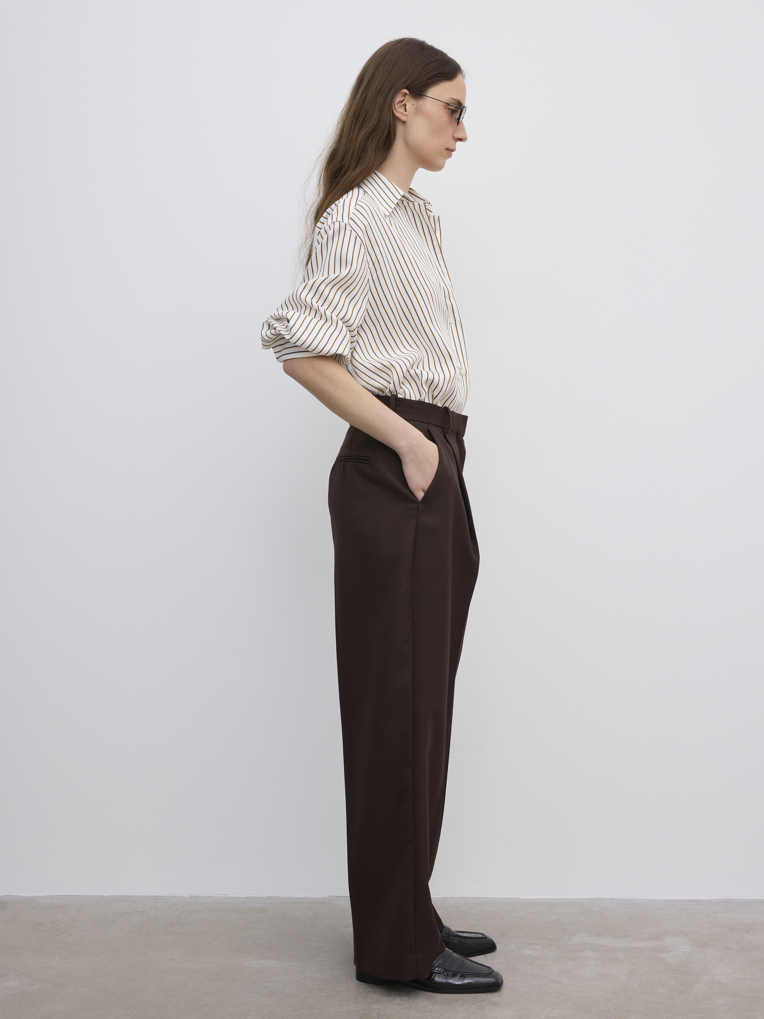 House Of Dagmar Relaxed Suit Trouser In Brown