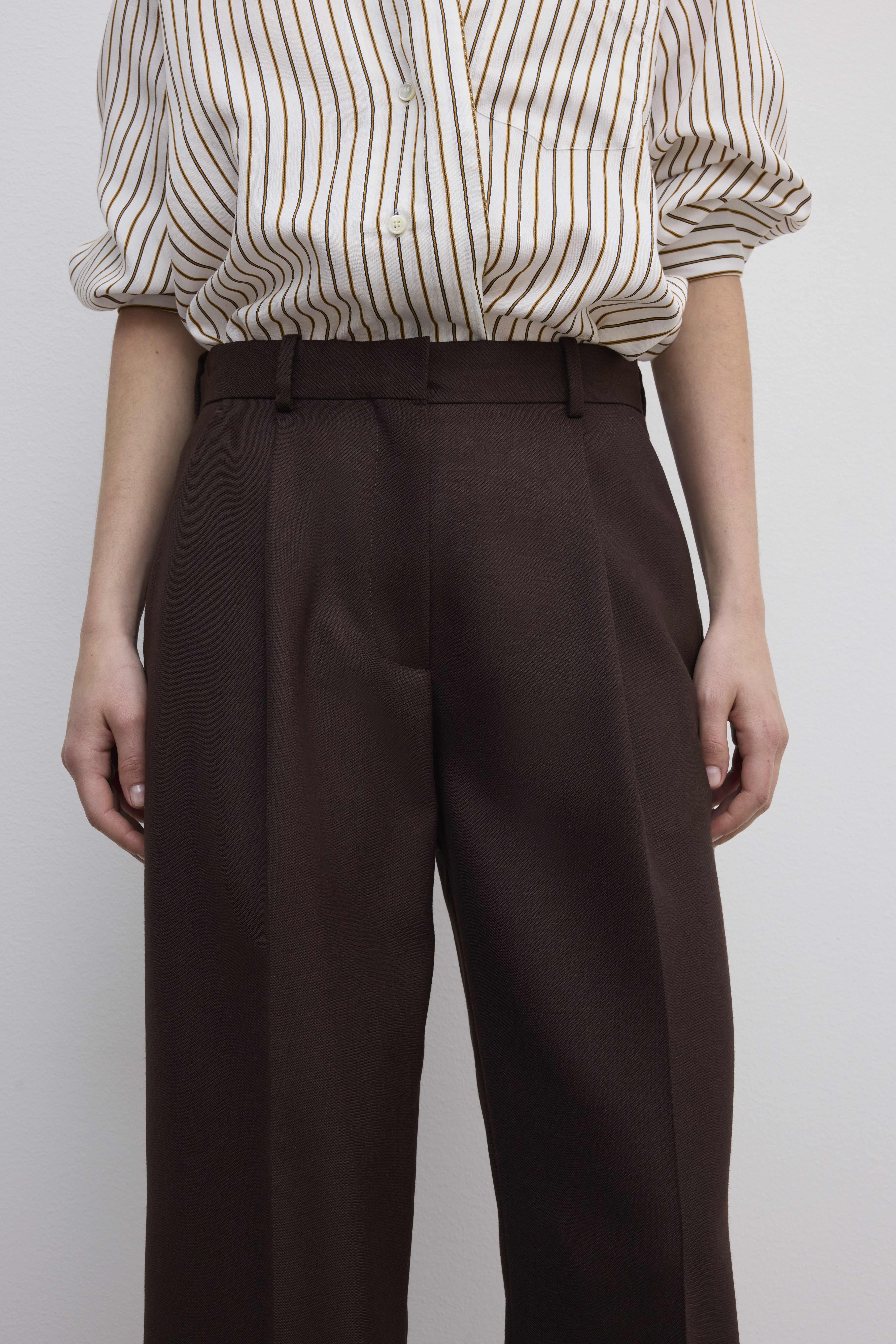 House Of Dagmar Relaxed Suit Trouser In Brown