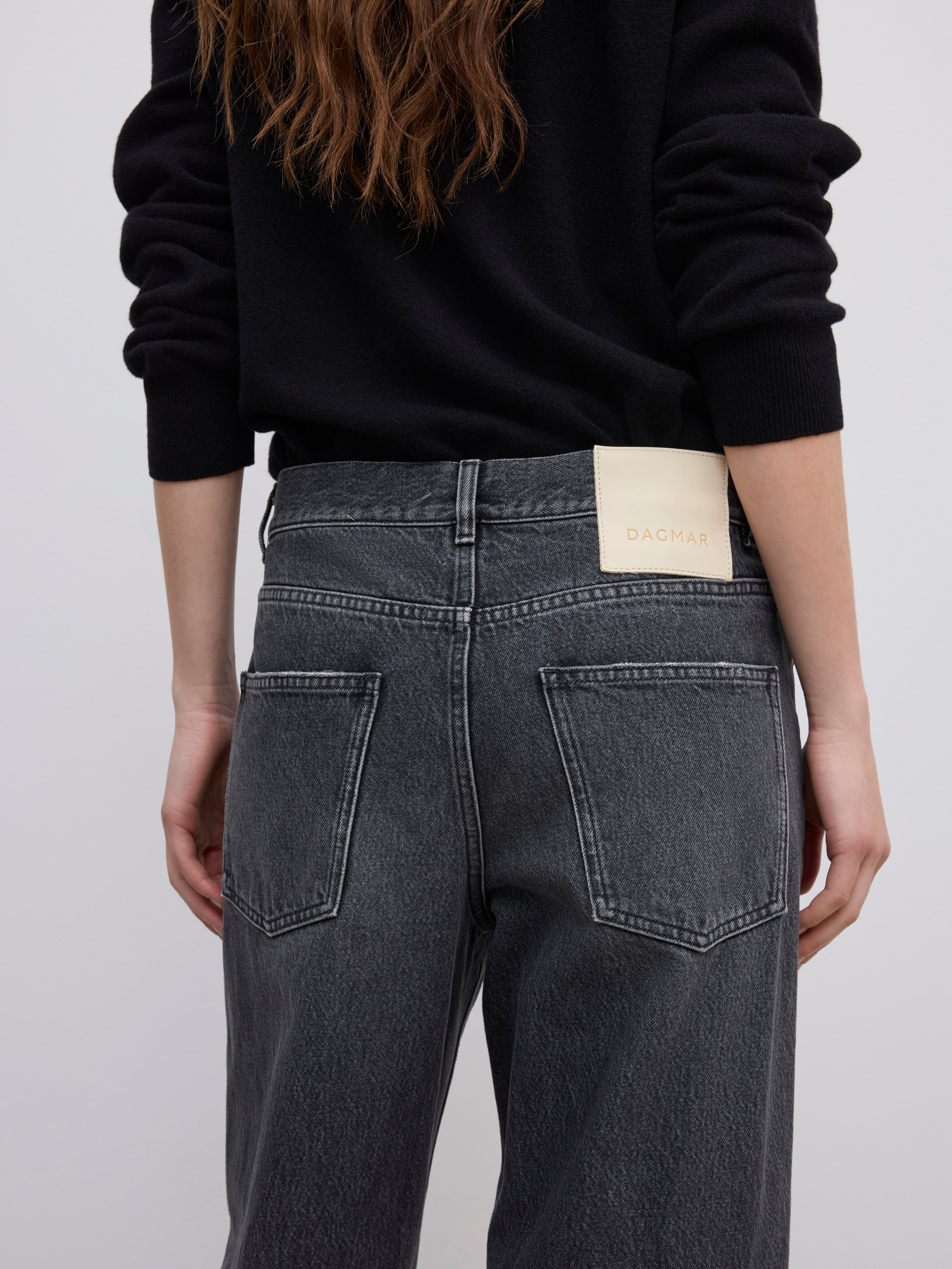 House Of Dagmar Baggy Fit Denim In Black