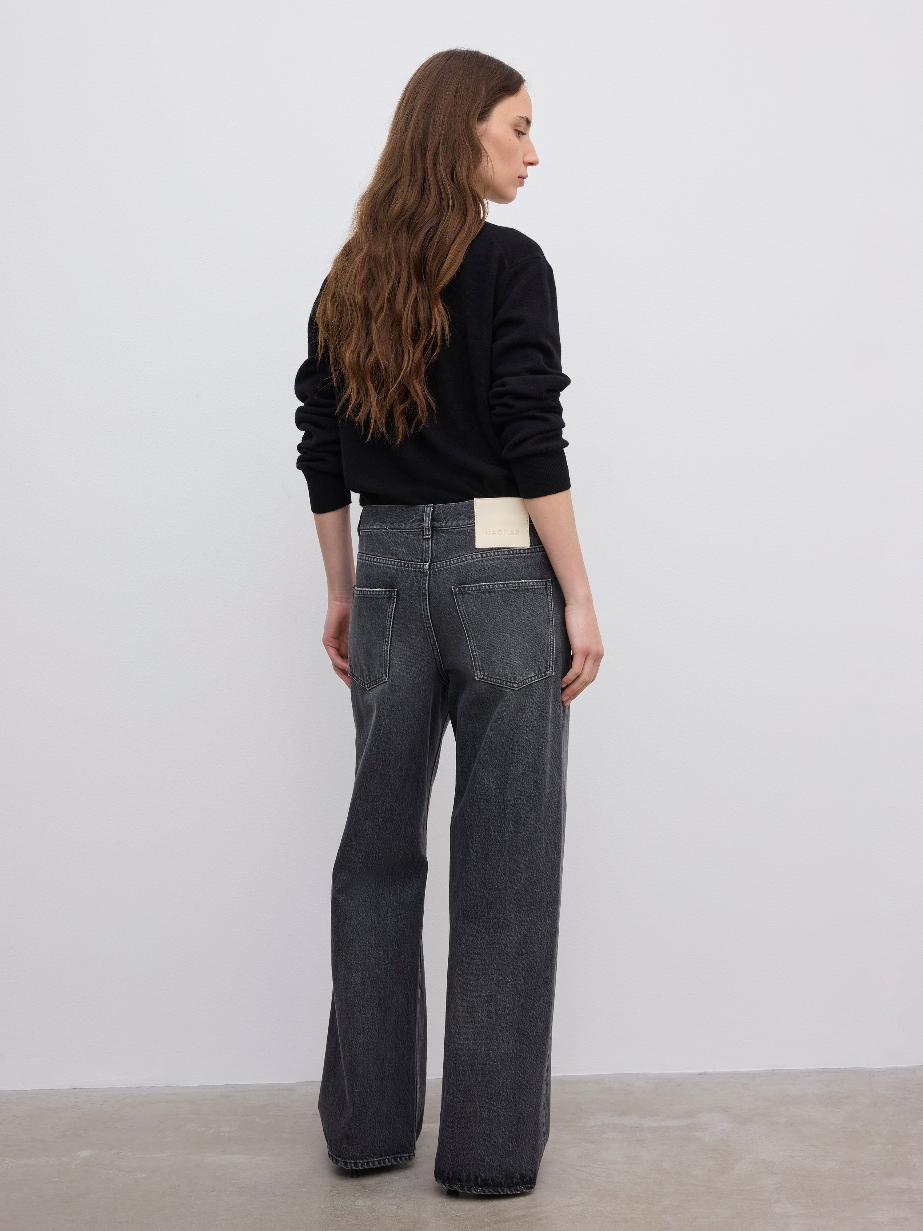 House Of Dagmar Baggy Fit Denim In Black