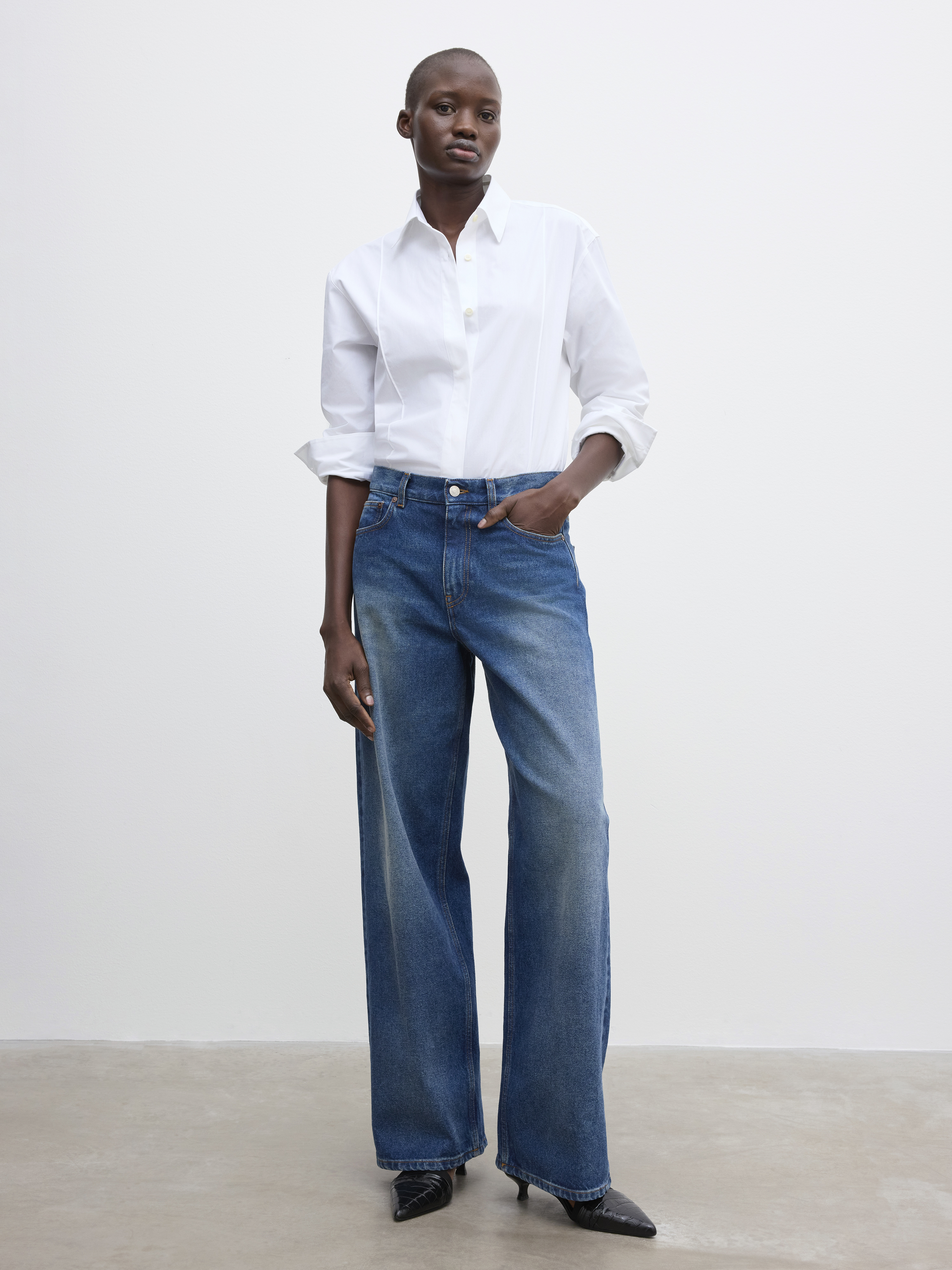 House Of Dagmar Baggy Fit Denim In Blue
