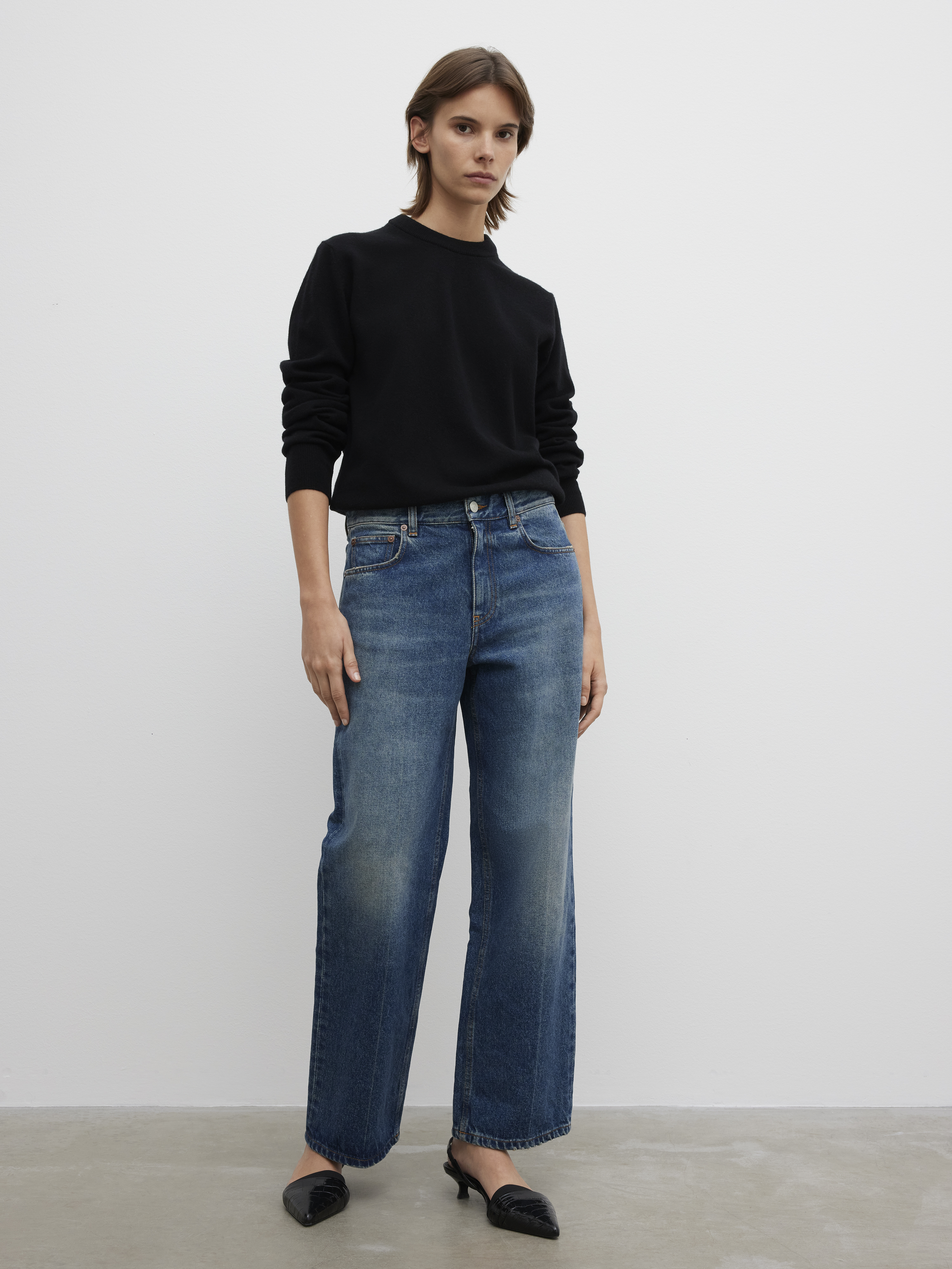 House Of Dagmar Cropped Denim In Blue