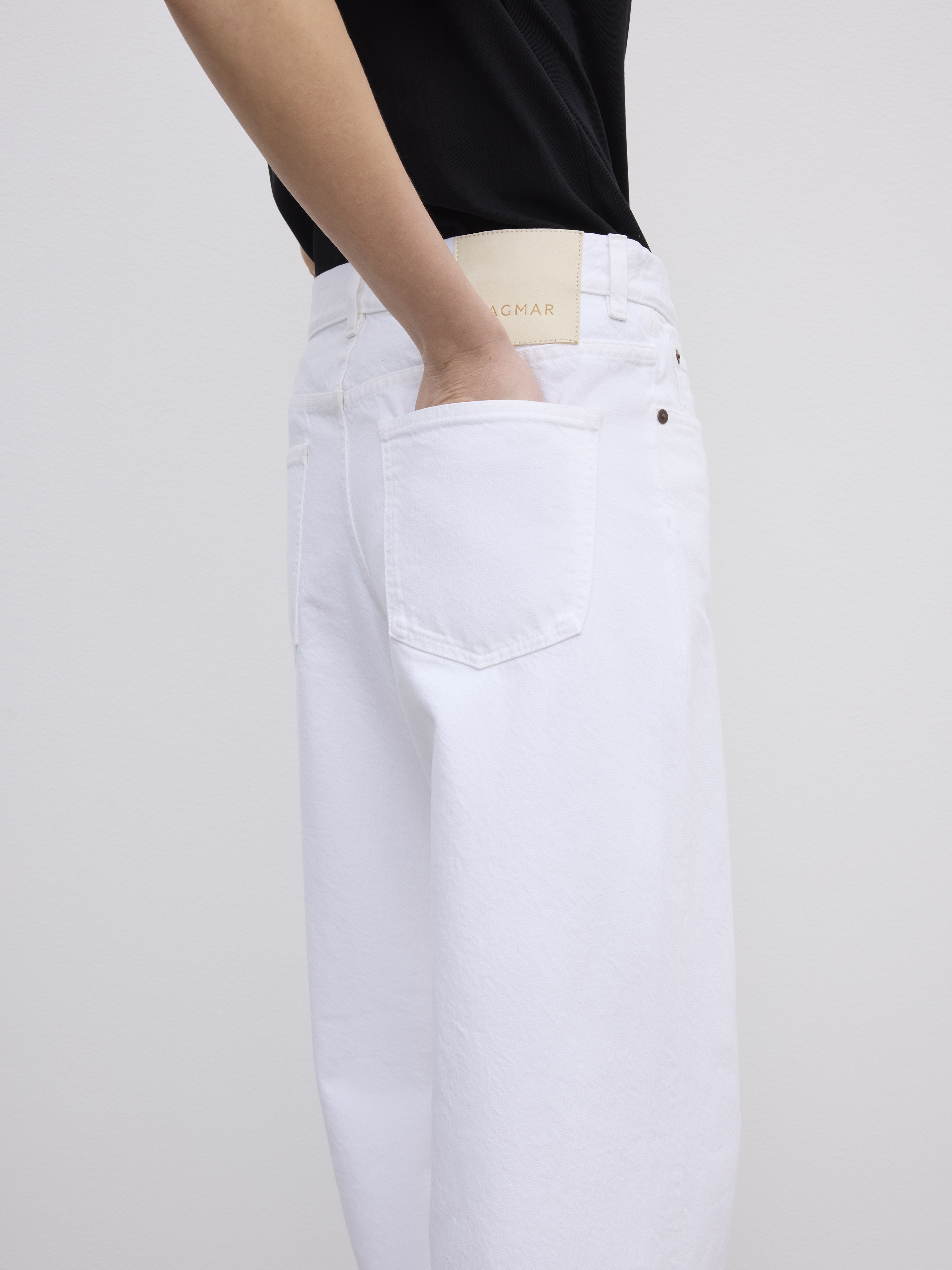 House Of Dagmar Baggy Fit Denim In White