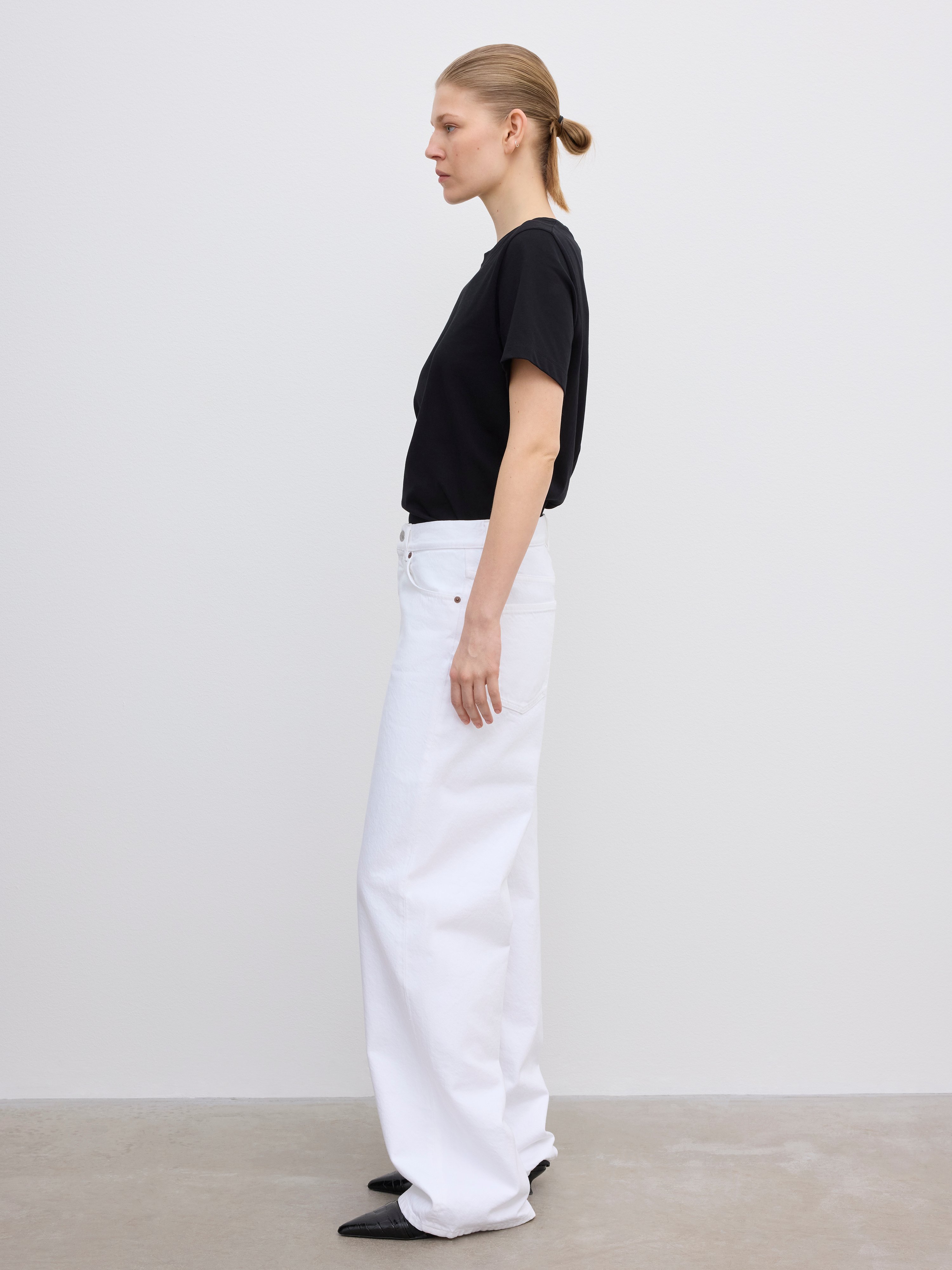 House Of Dagmar Baggy Fit Denim In White
