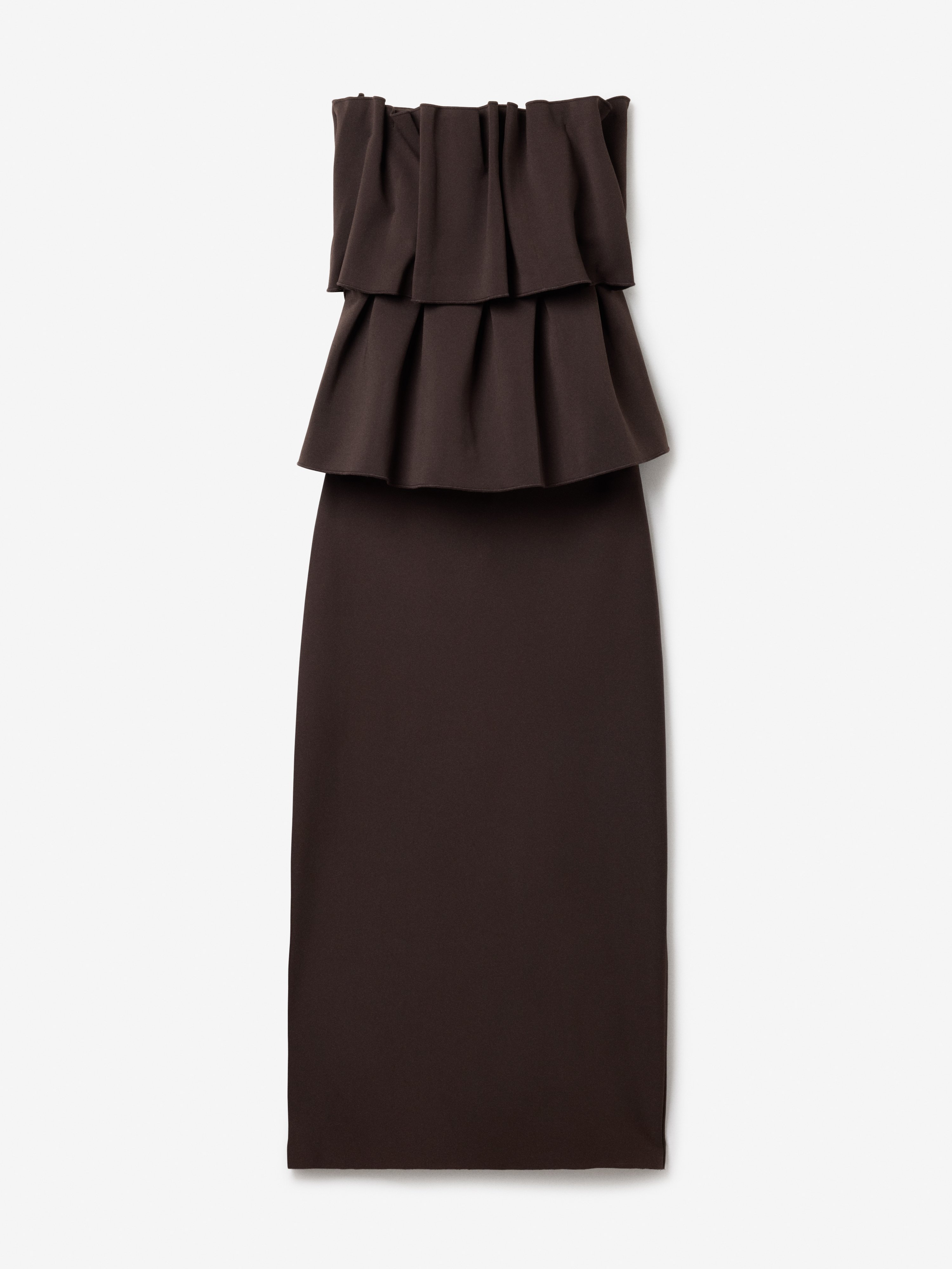 House Of Dagmar Sculpted Slim Dress In Brown