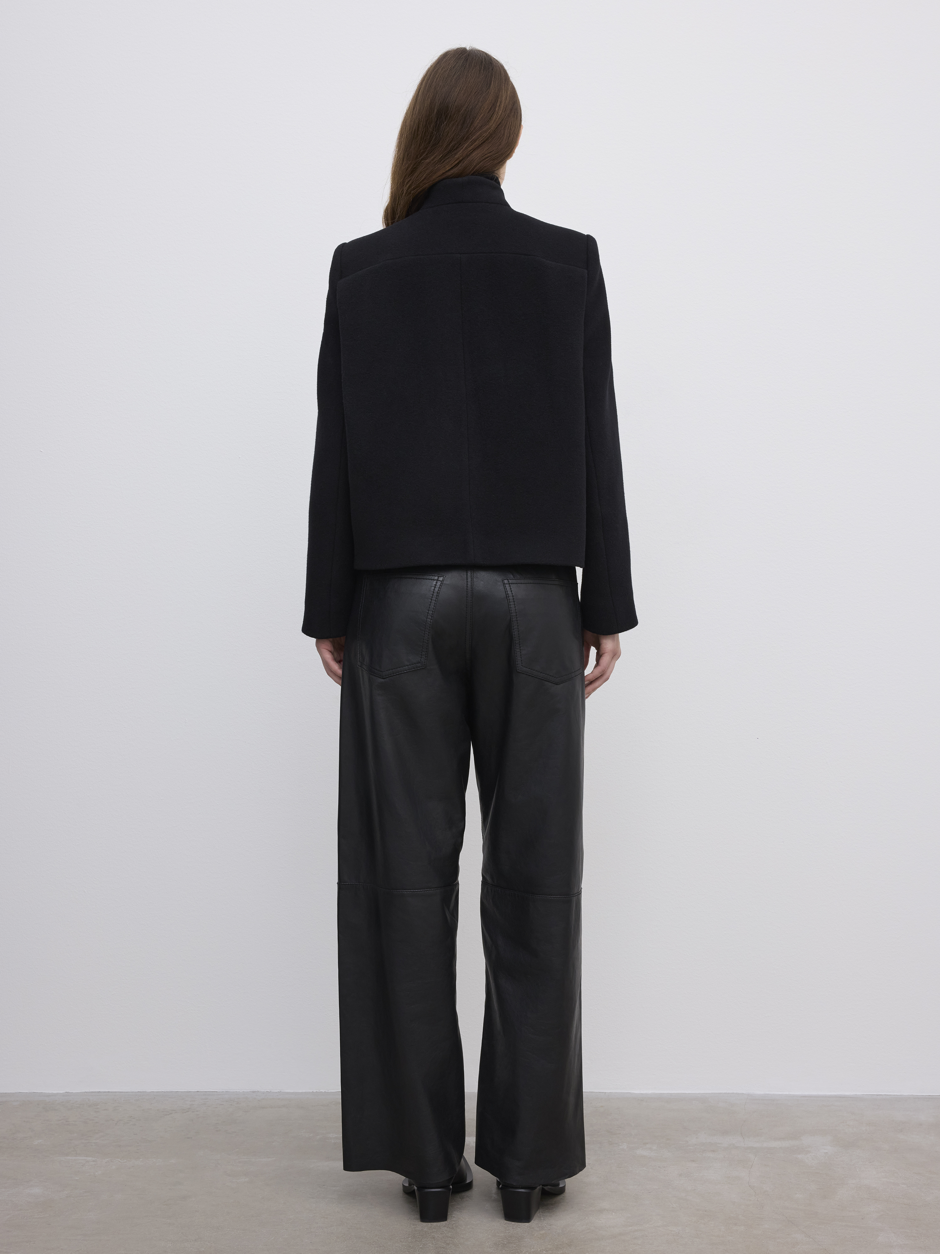 House Of Dagmar Short Curved Jacket In Black