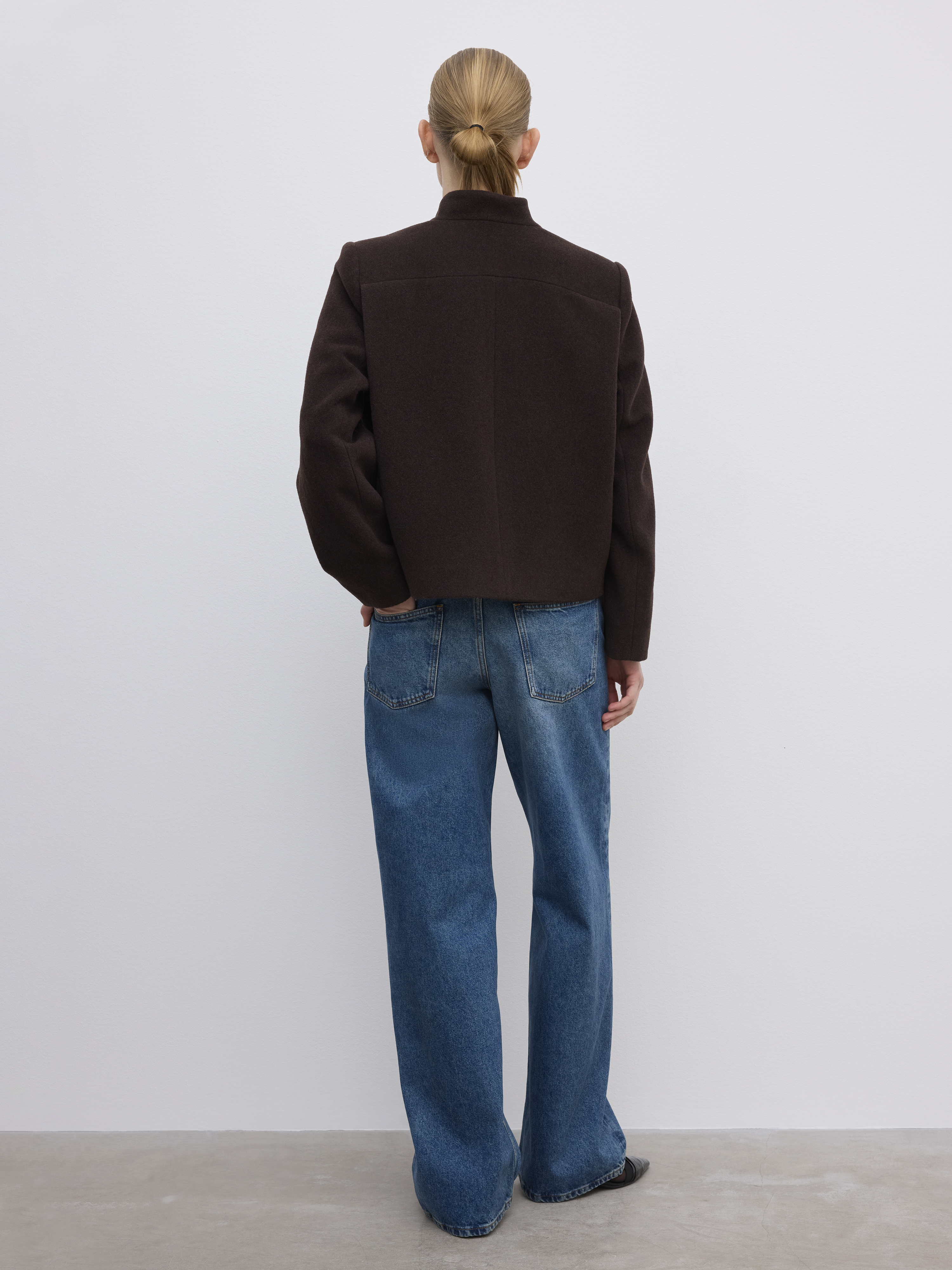 House Of Dagmar Short Curved Jacket In Brown
