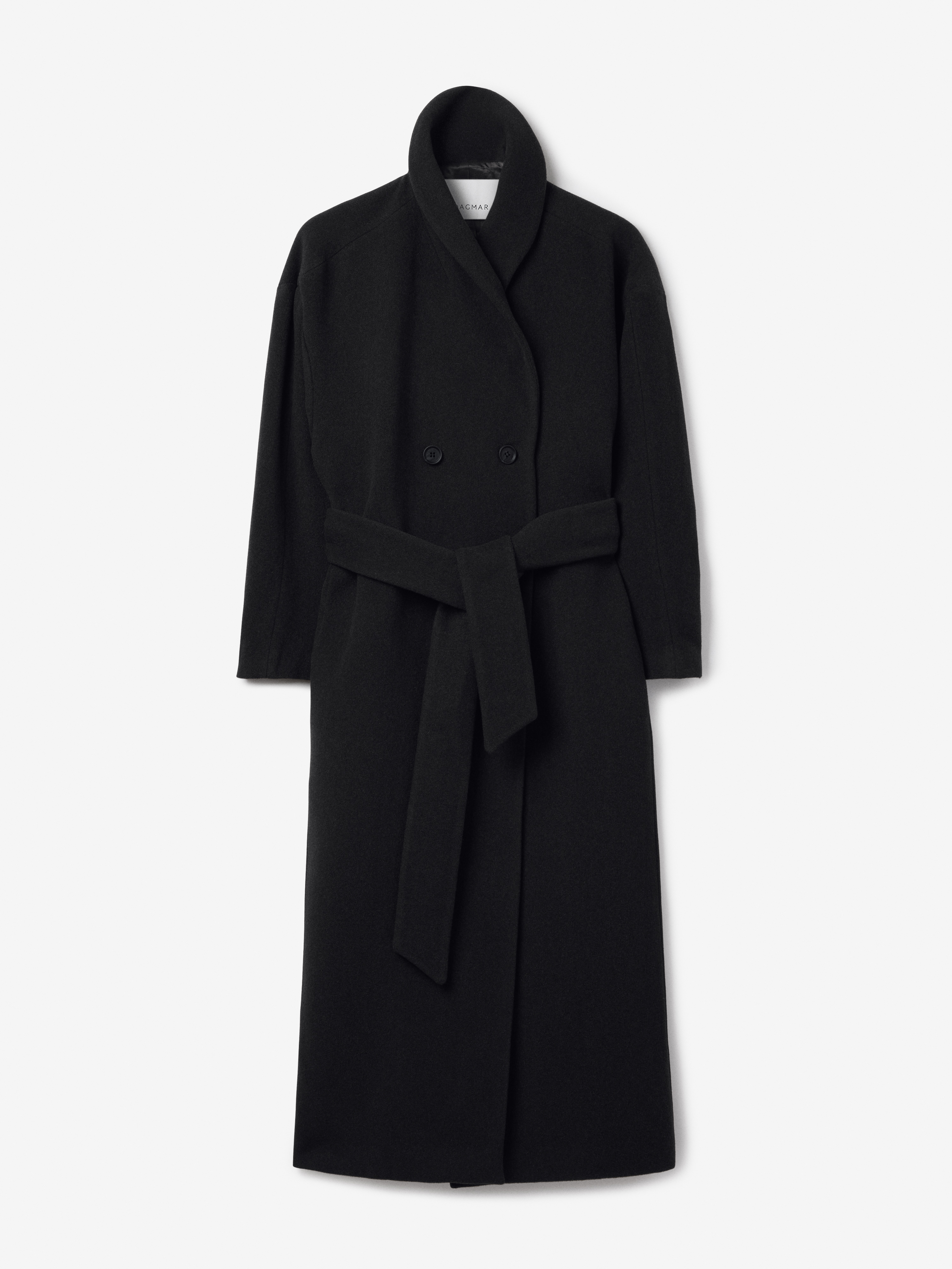 House Of Dagmar Relaxed Wool Coat In Black