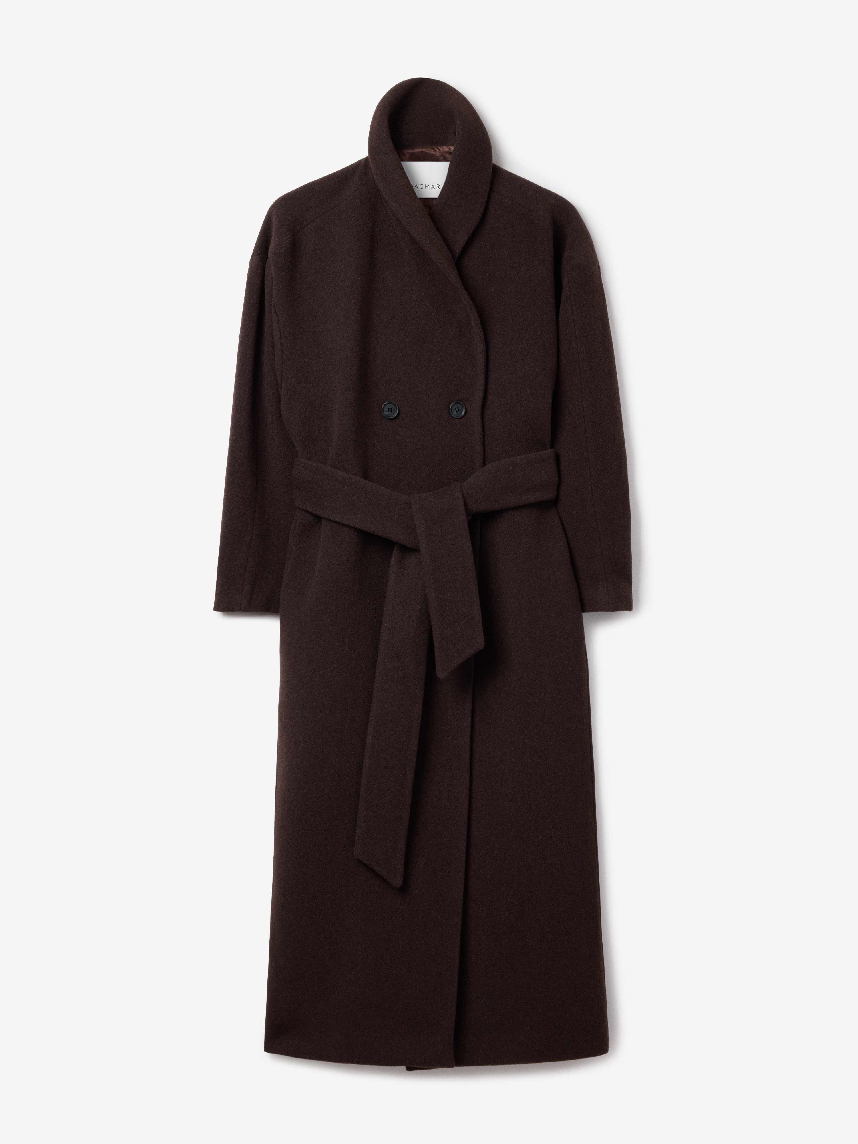House Of Dagmar Relaxed Wool Coat In Brown