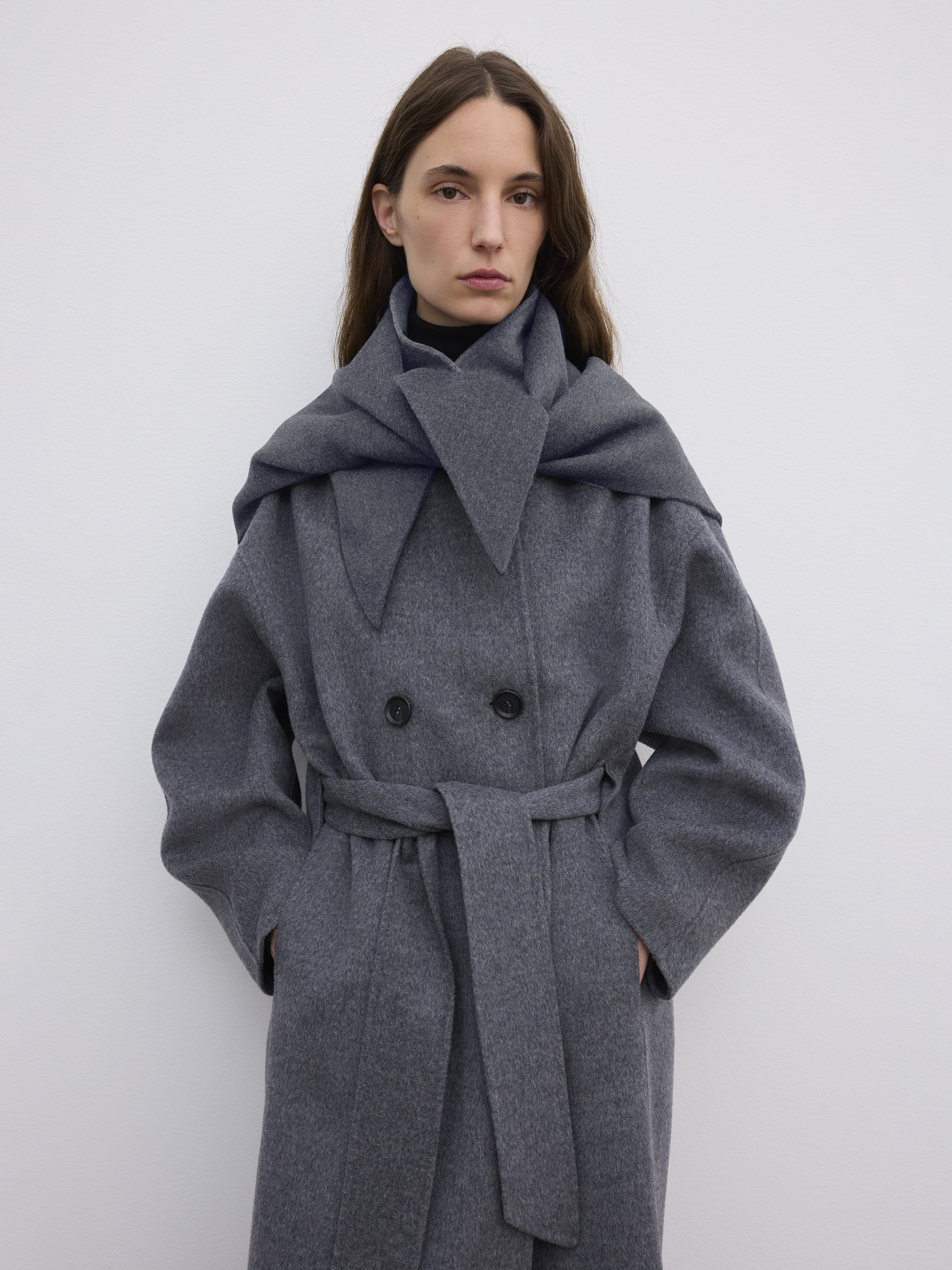 House Of Dagmar Doublé Scarf In Gray