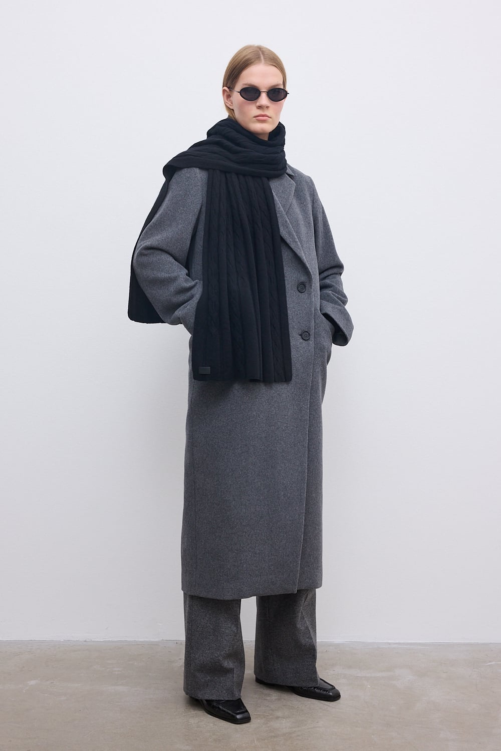 Shop - Cashmere blend Faded Cable Scarf - Official Online Store