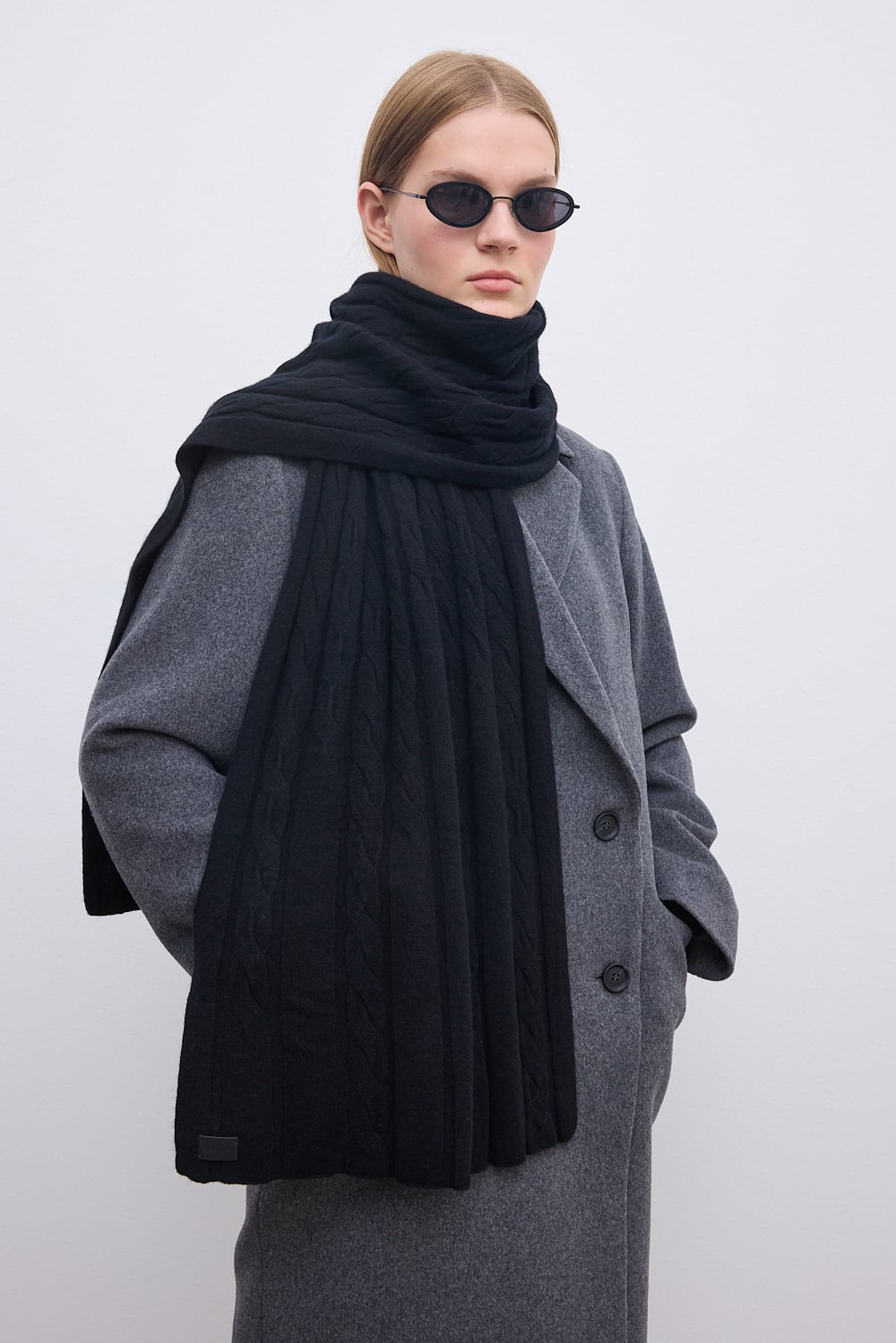Shop - Cashmere blend Faded Cable Scarf - Official Online Store