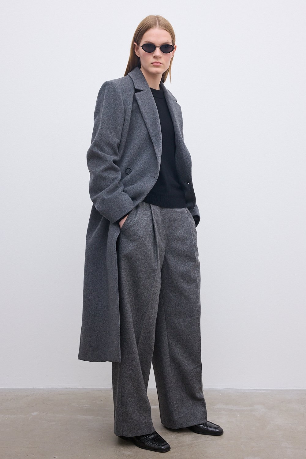 House Of Dagmar Double Breasted Coat In Blue