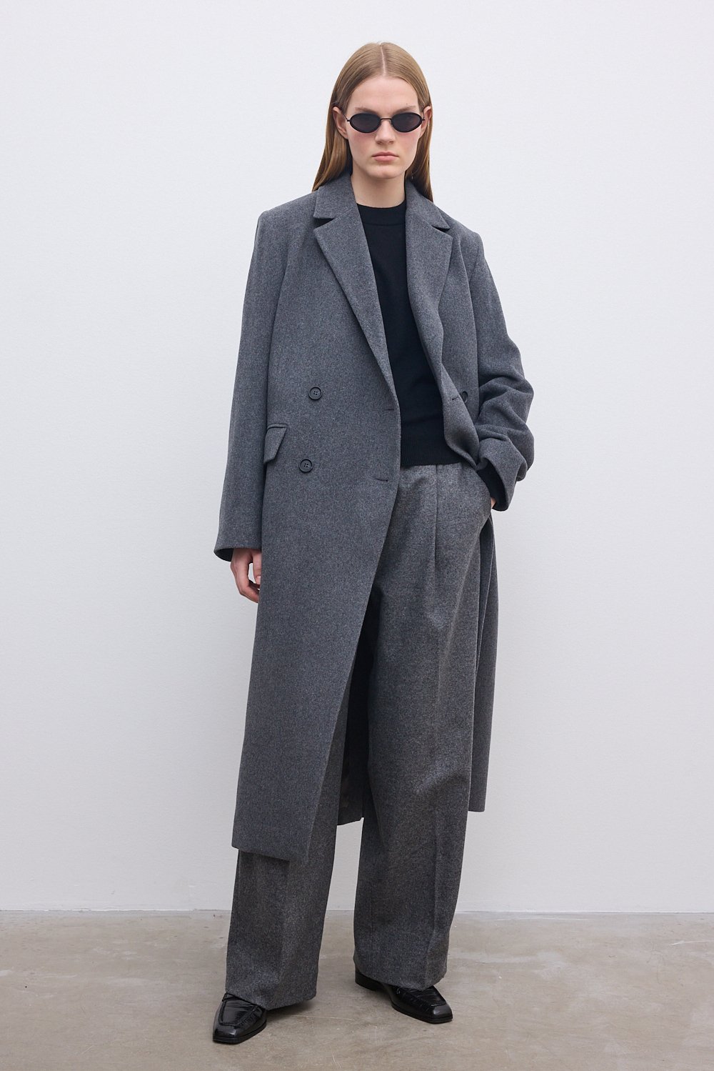 House Of Dagmar Double Breasted Coat In Blue