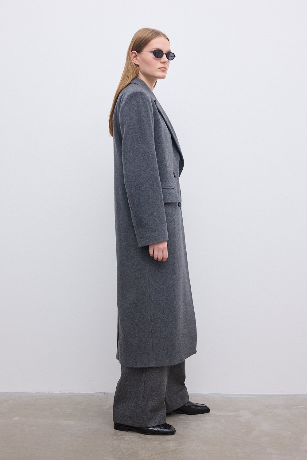 House Of Dagmar Double Breasted Coat In Blue