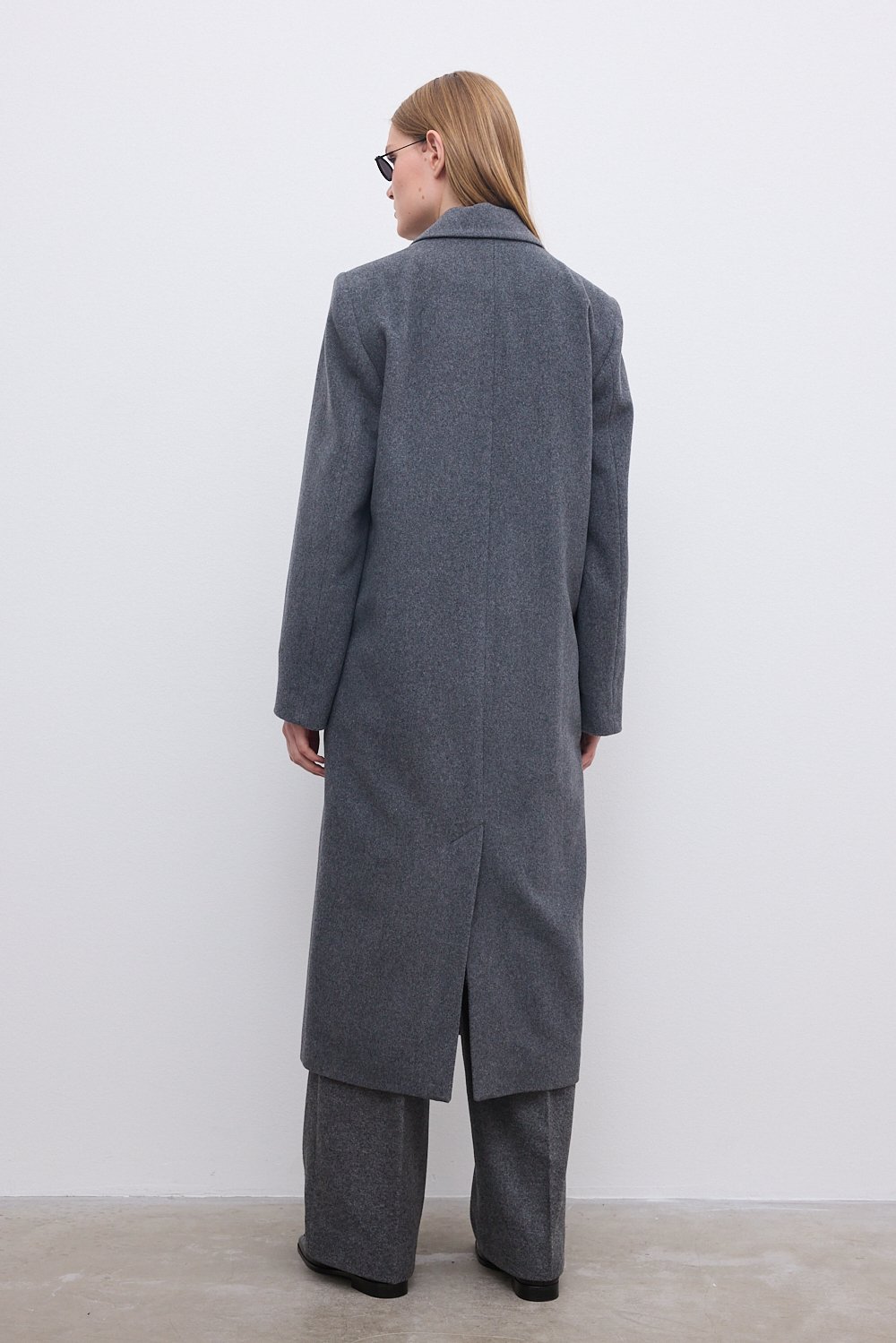 House Of Dagmar Double Breasted Coat In Blue