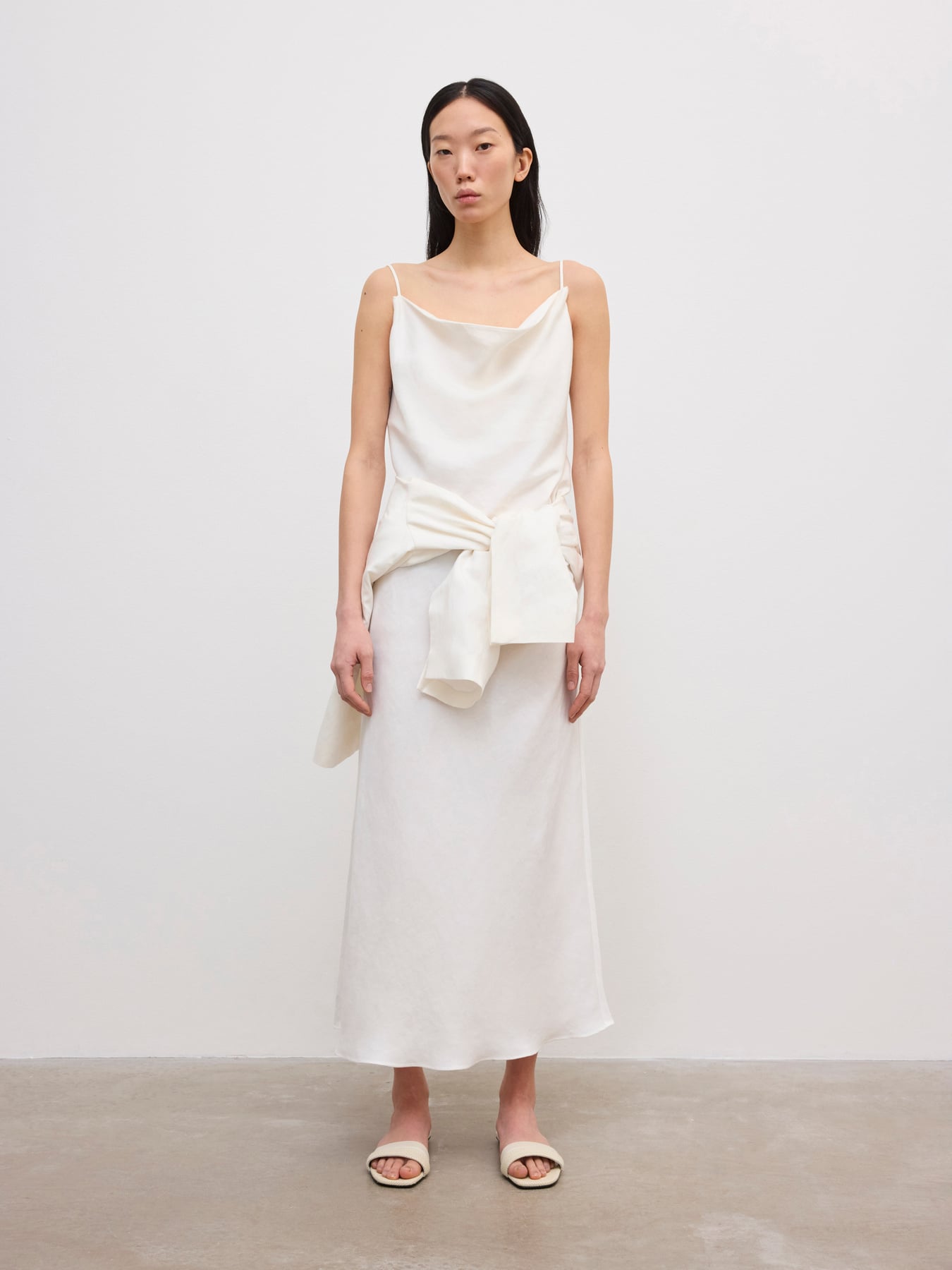 Waterfall linen top | House of Dagmar | White | Size 32 | 56% Linen 44% Lyocell
