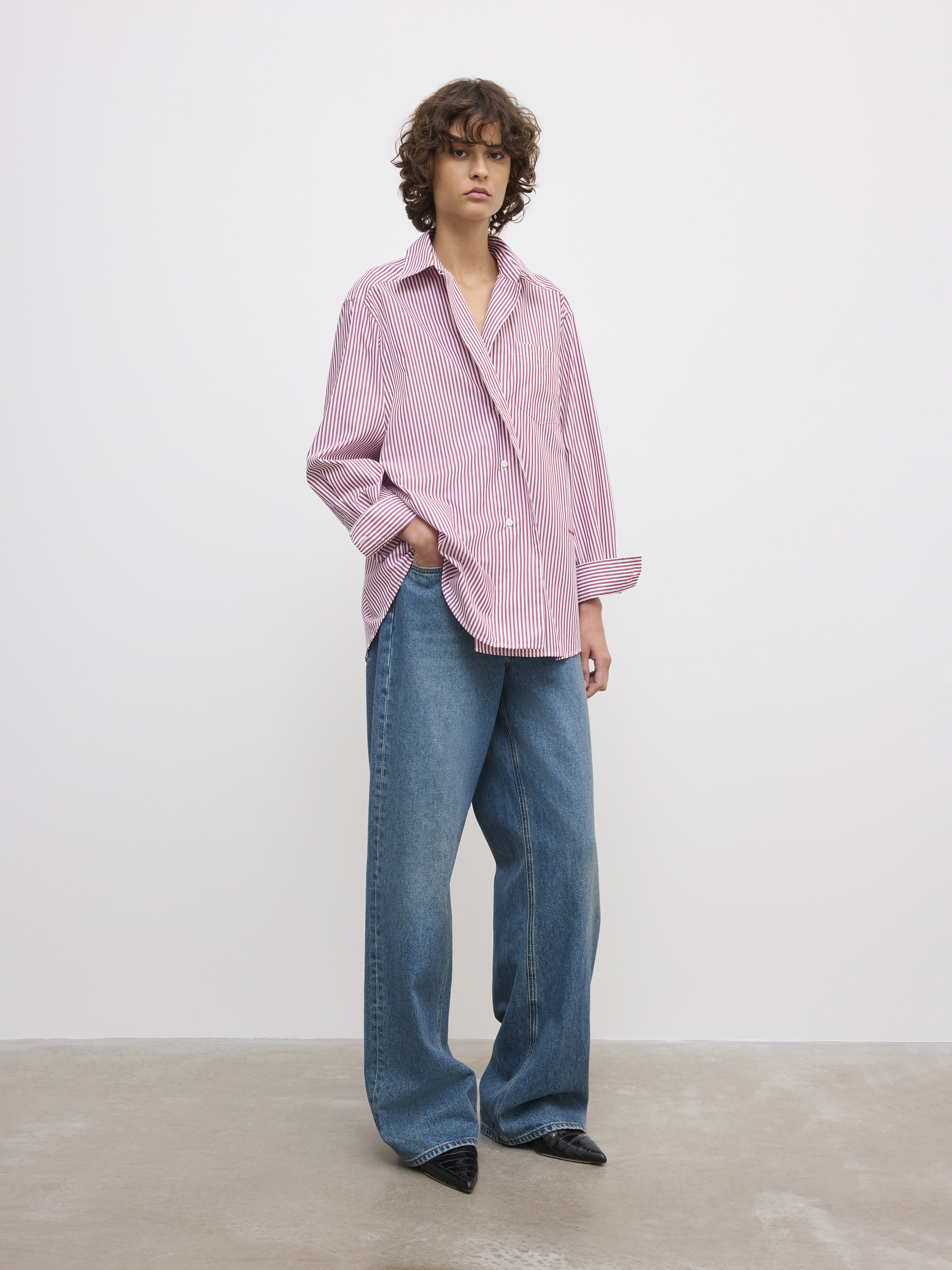 トップス enford ASYMMETRY-ROUND SHIRT 2402_2d13307331-