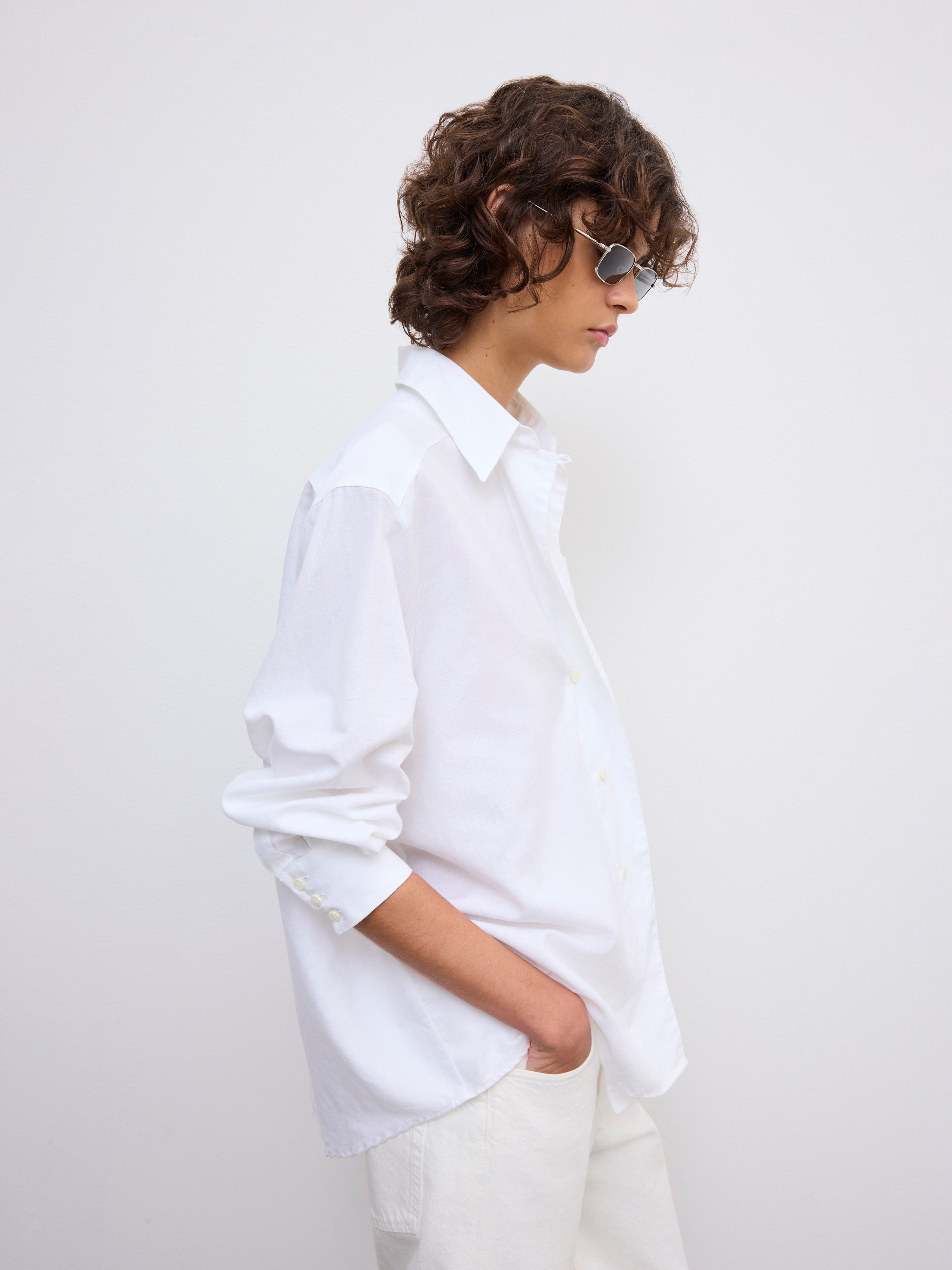 Shop - Asymmetric linen shirt - Official Online Store