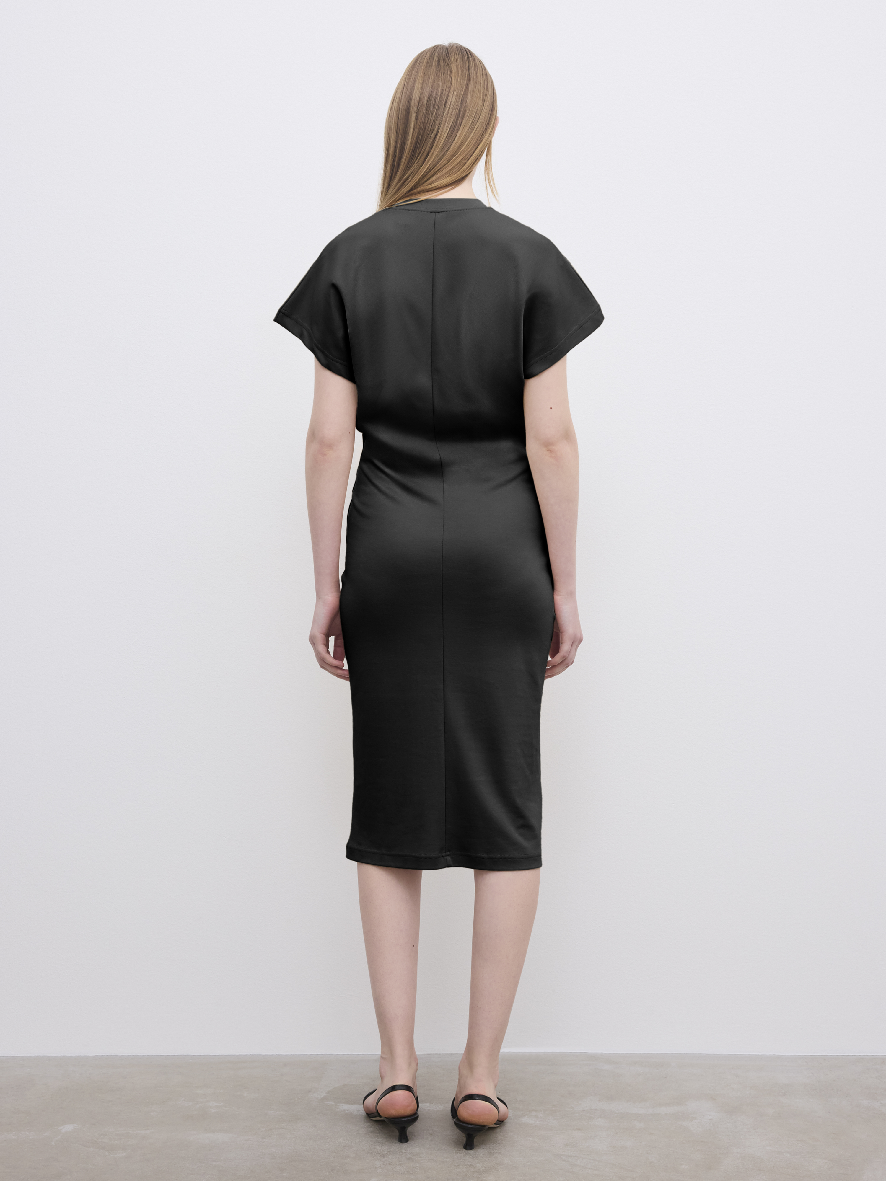 bride black wedding dresses Totme Twisted Jersey Dress Black  Neighbour