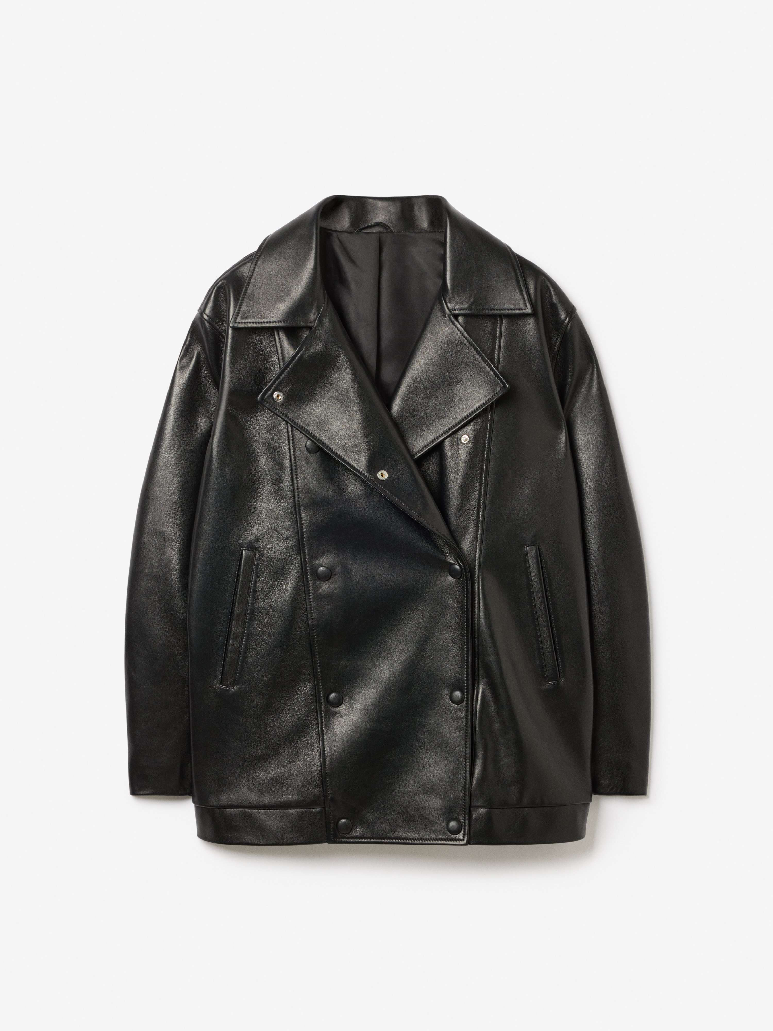 House Of Dagmar Db Leather Jacket In Black