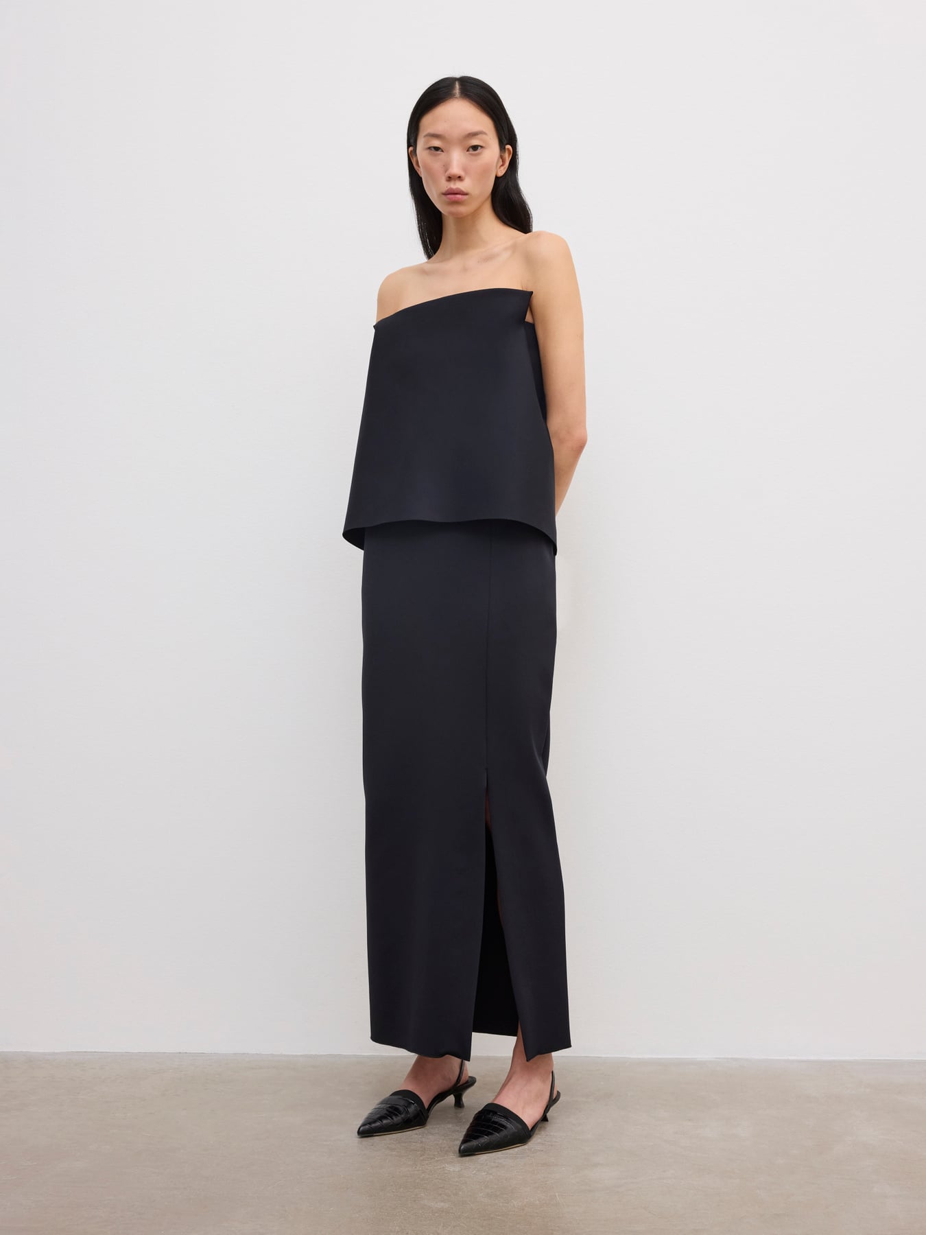 Square Tube Top | House of Dagmar | Black | Size 32 | 63% Polyamide 22% Recycled polyamide 15% Elastane