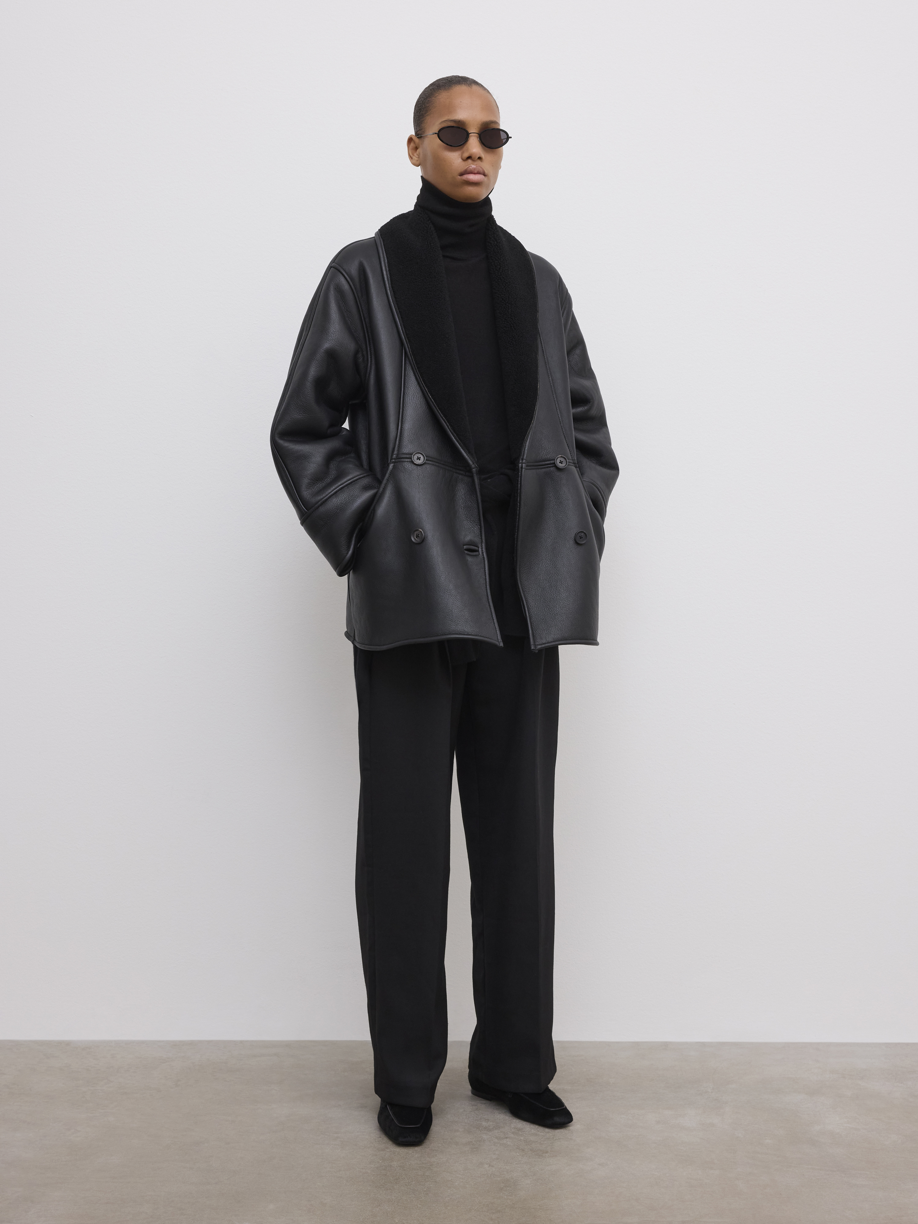 Shop - Double Breasted Shearling Coat - Official Online Store